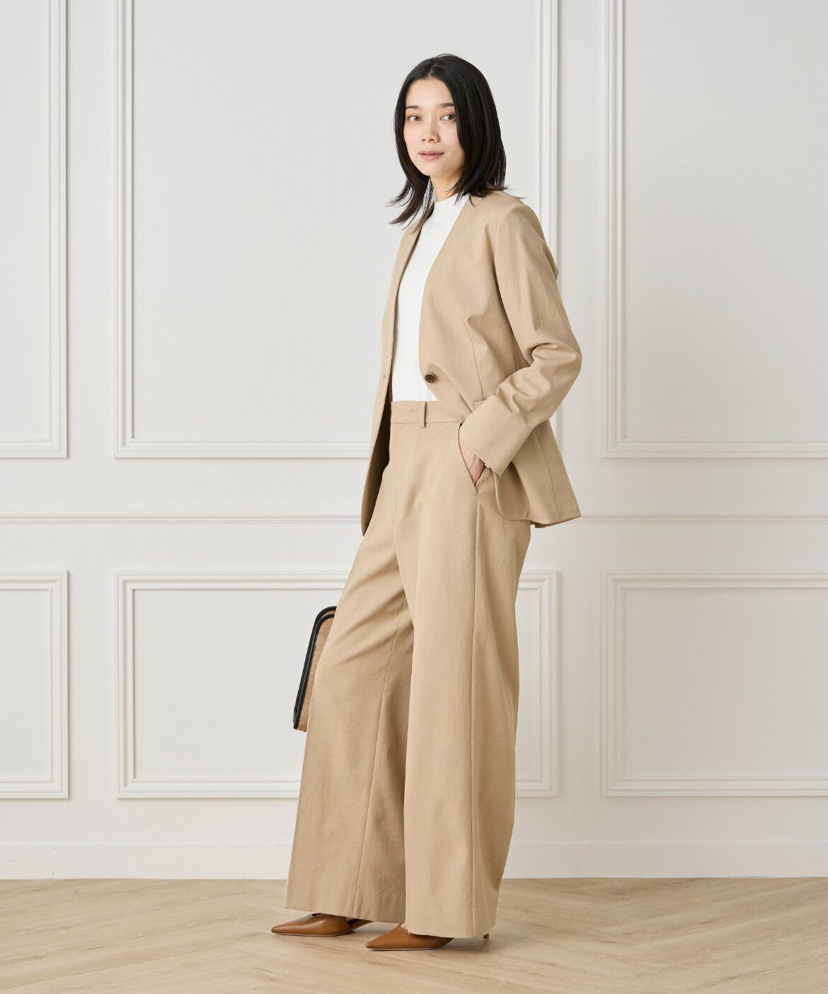 INED「綿麻セミワイドパンツ」|その他|