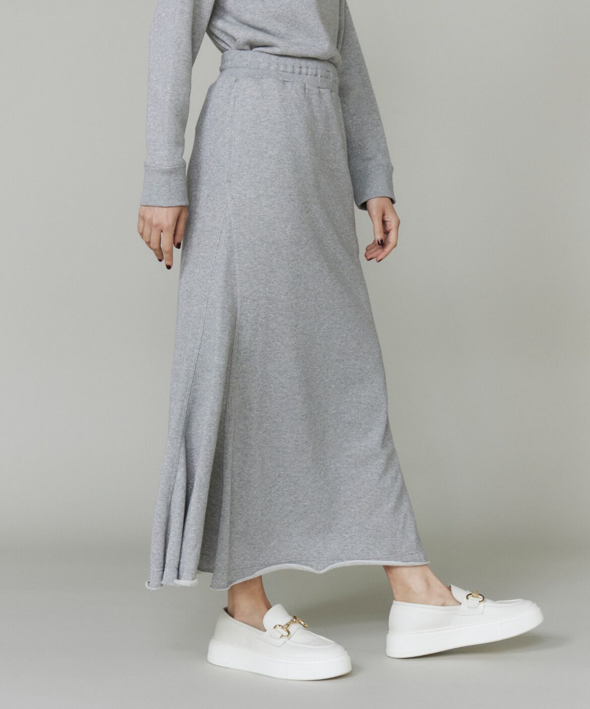 INED「ラメ裏毛スカート《YVON》」|スカート|