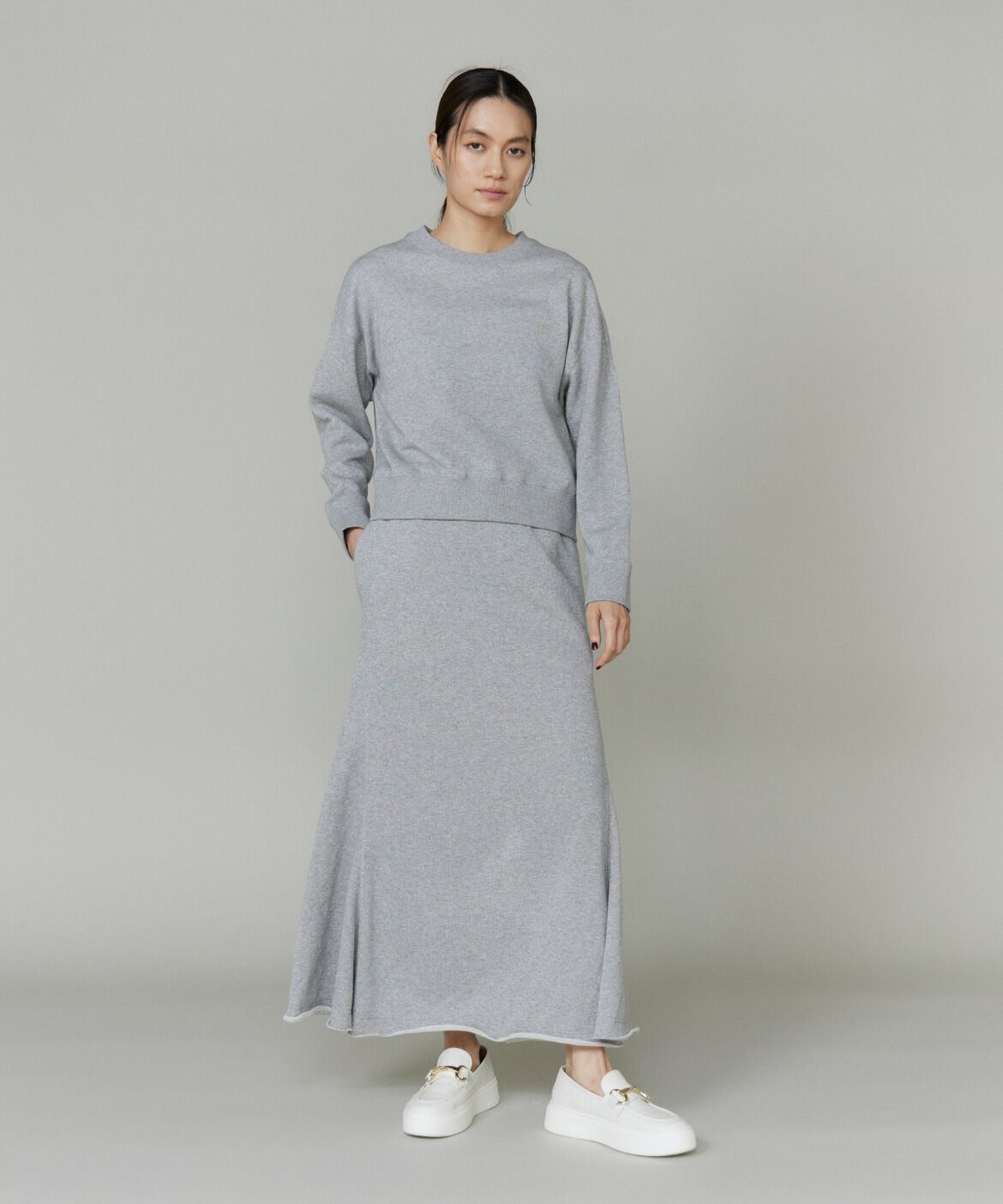 INED「ラメ裏毛スカート《YVON》」|スカート|