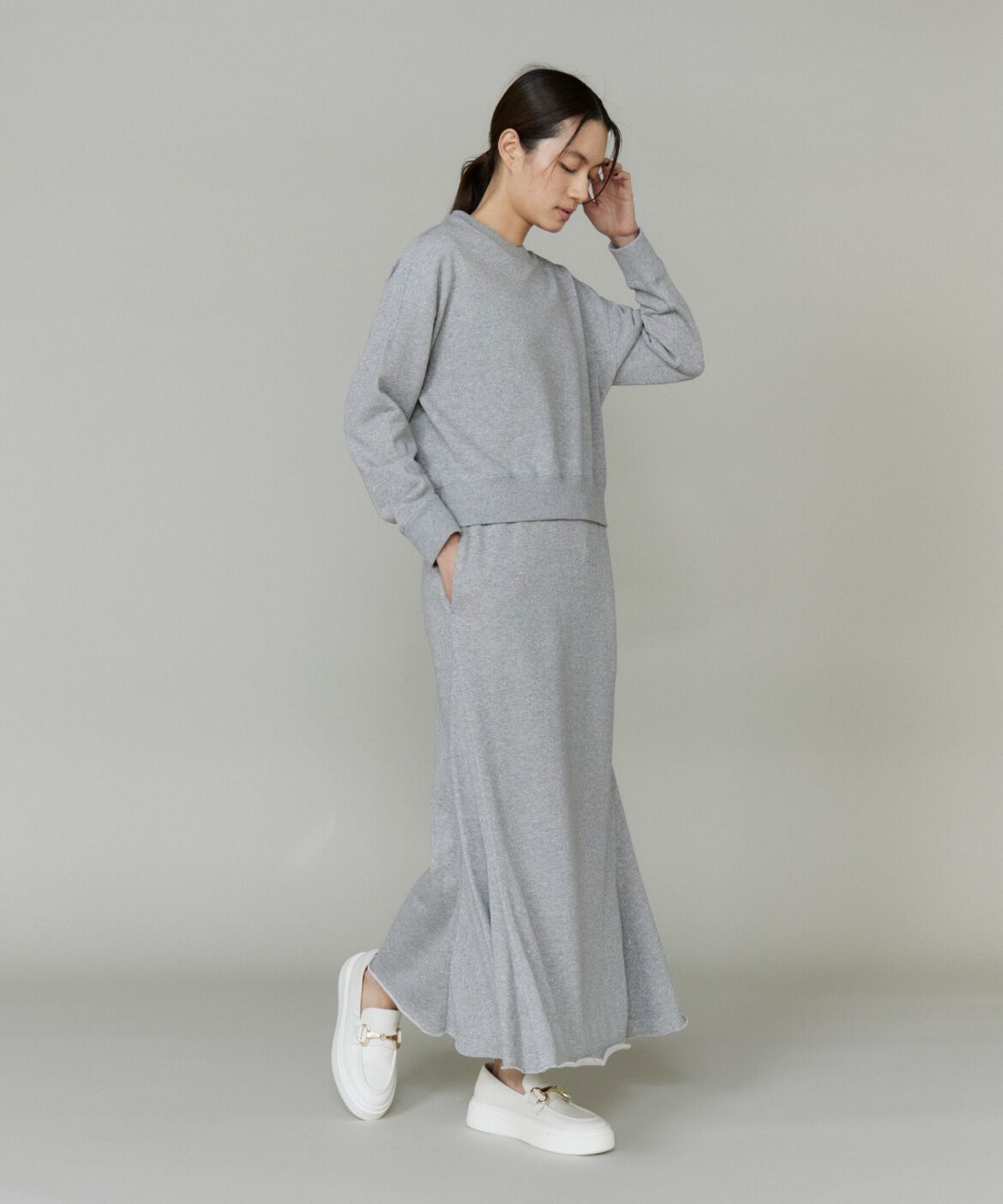 INED「ラメ裏毛スカート《YVON》」|スカート|