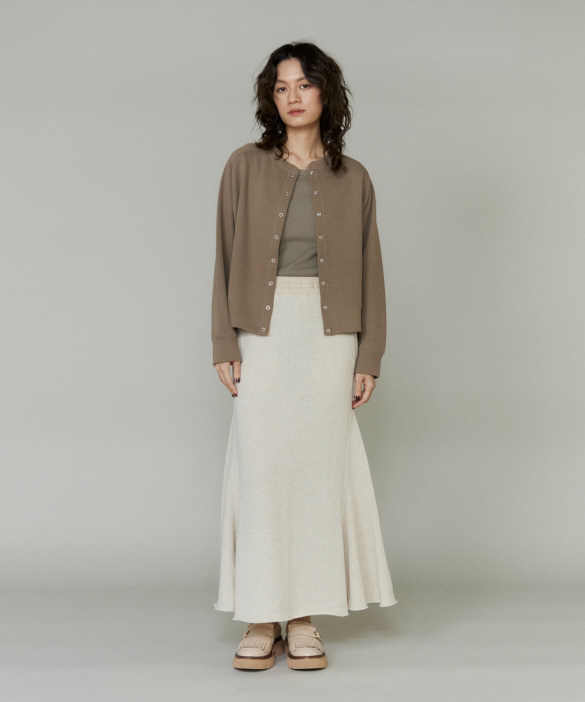 INED「ラメ裏毛スカート《YVON》」|スカート|