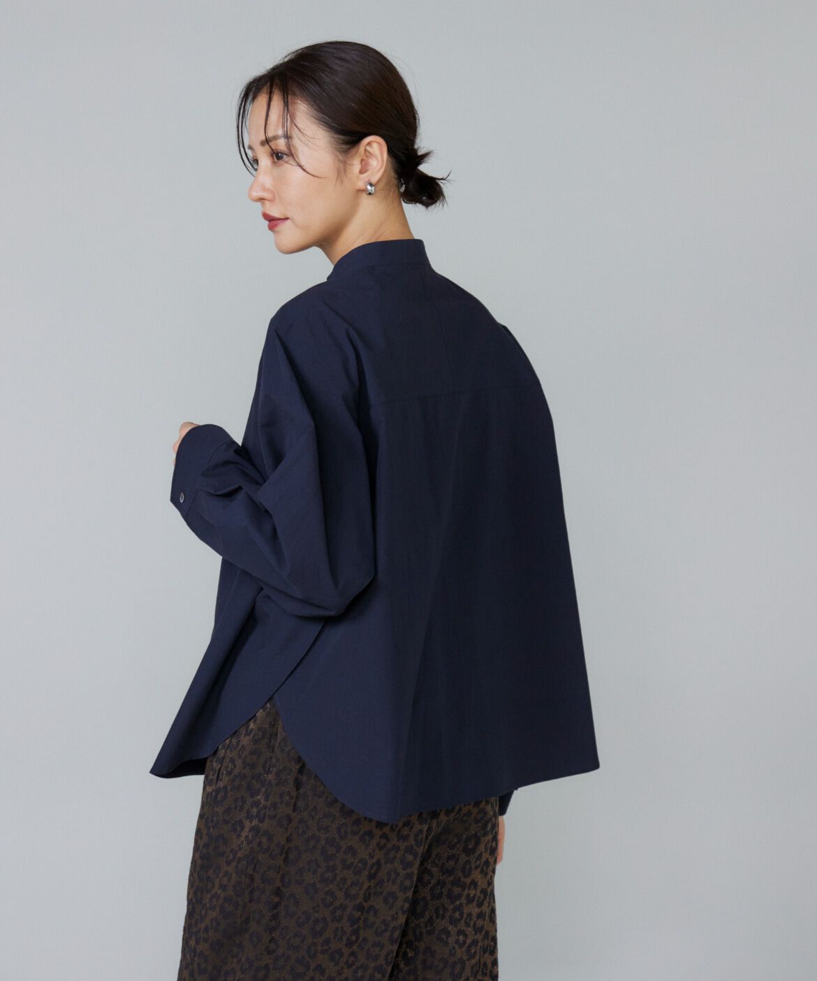 Le Souk「《大きいサイズ》バンドカラーシャツ」|シャツ・ブラウス|