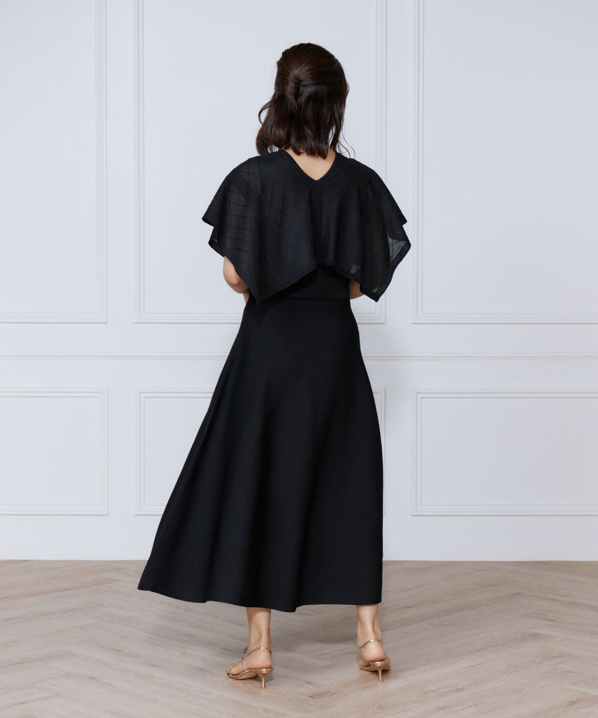 ef-de Black「シアーアーガイルワンピース」|ワンピース|