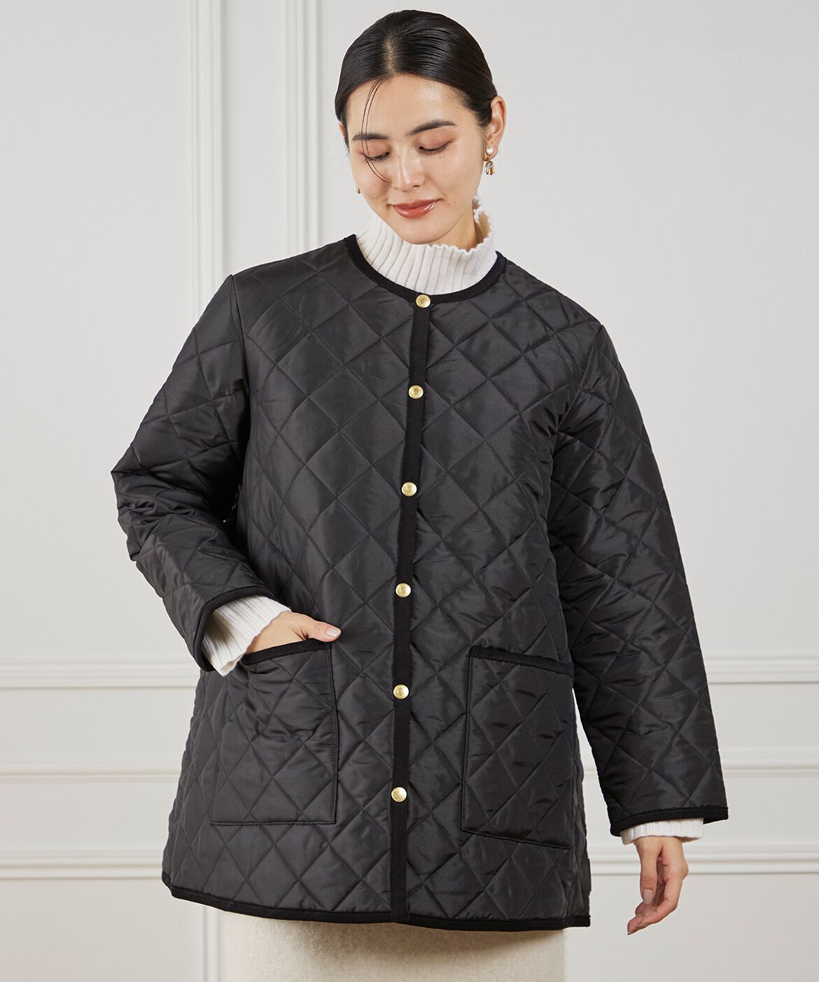 INED「《Traditional Weatherwear》キルティングコート　ARKLEY A-LINE MIDDLE」|その他|