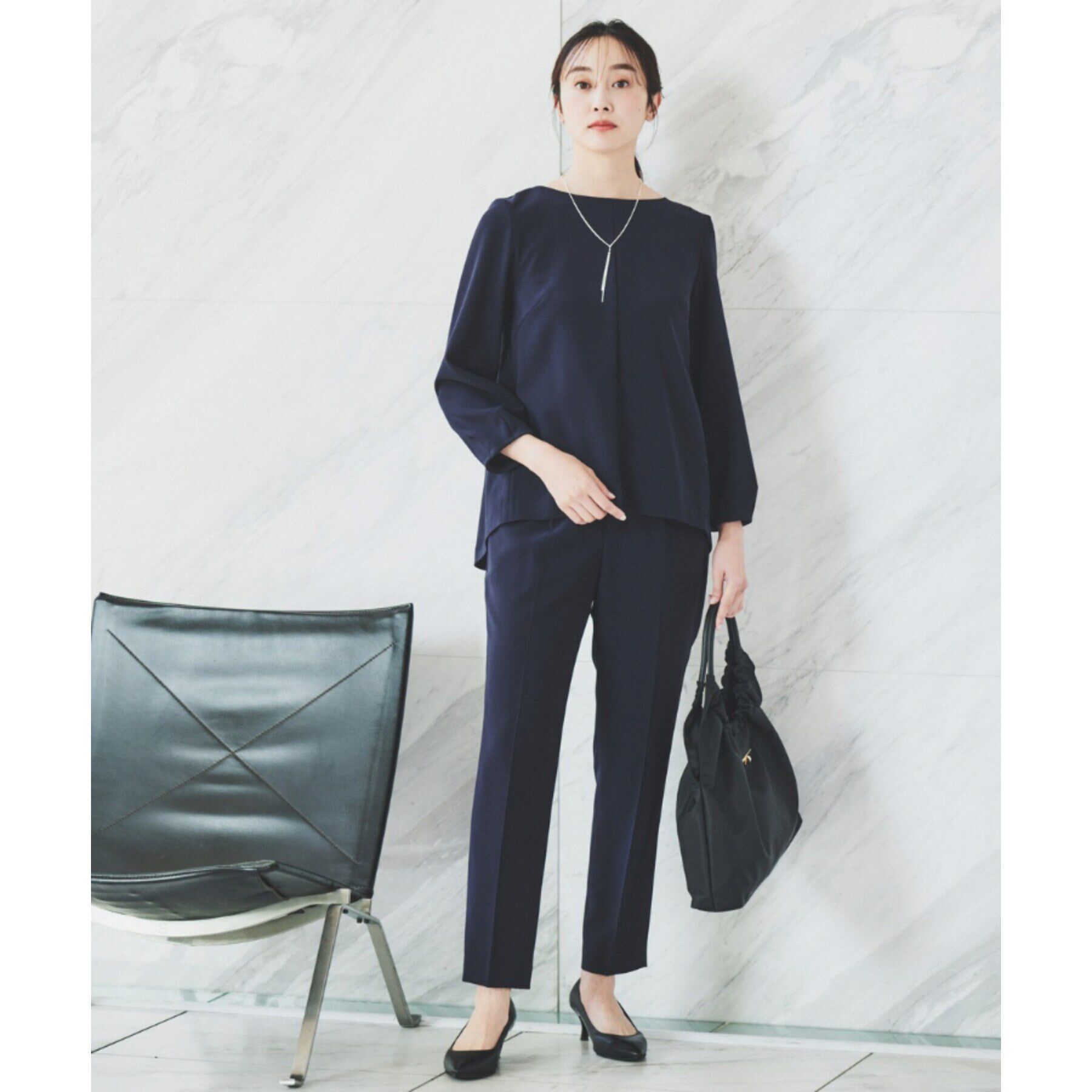 UNTITLED「【通勤スーツ】タックテーパードパンツ」|その他|