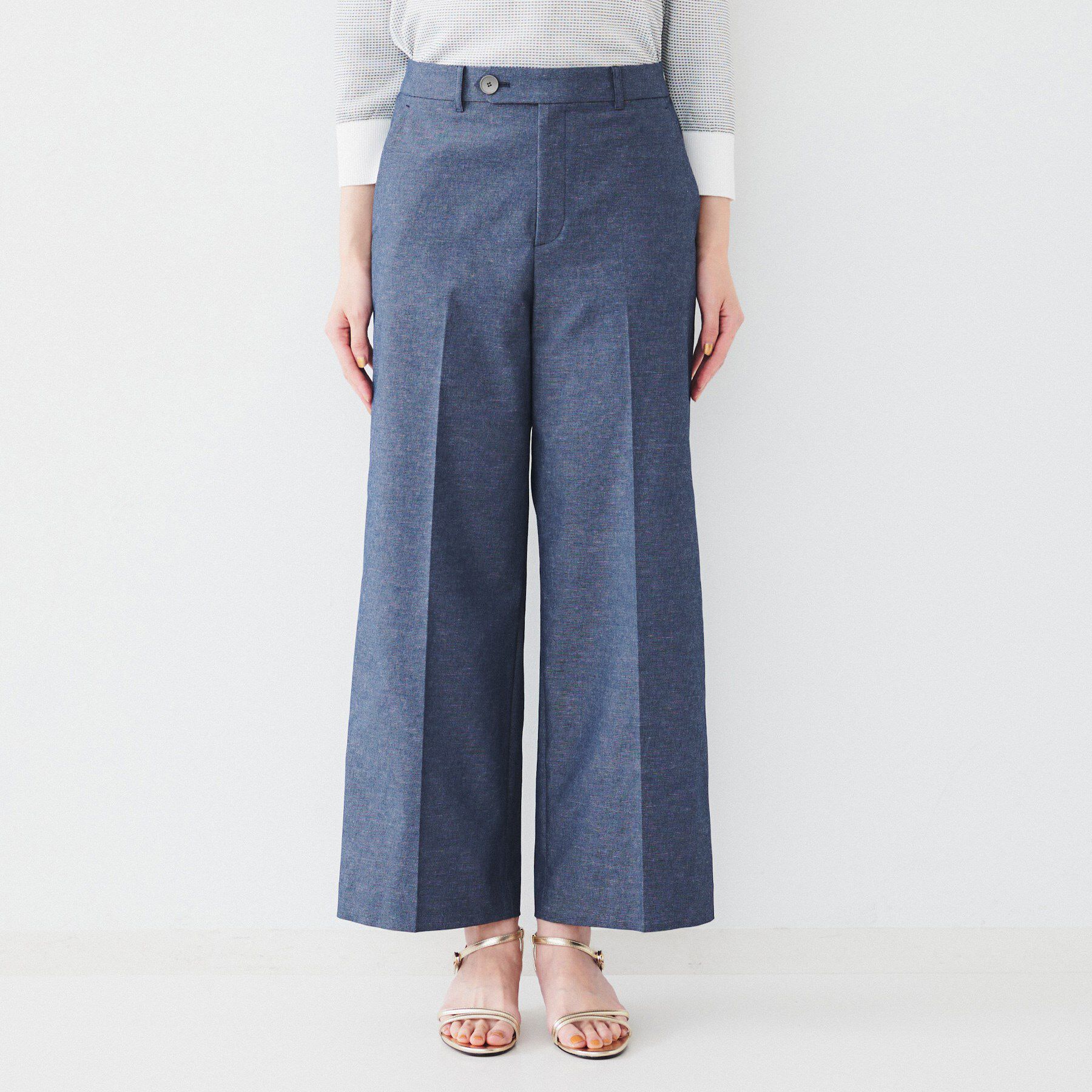 UNTITLED「【清涼感/洗濯機洗い可】オックス クロップドワイドパンツ」|その他|