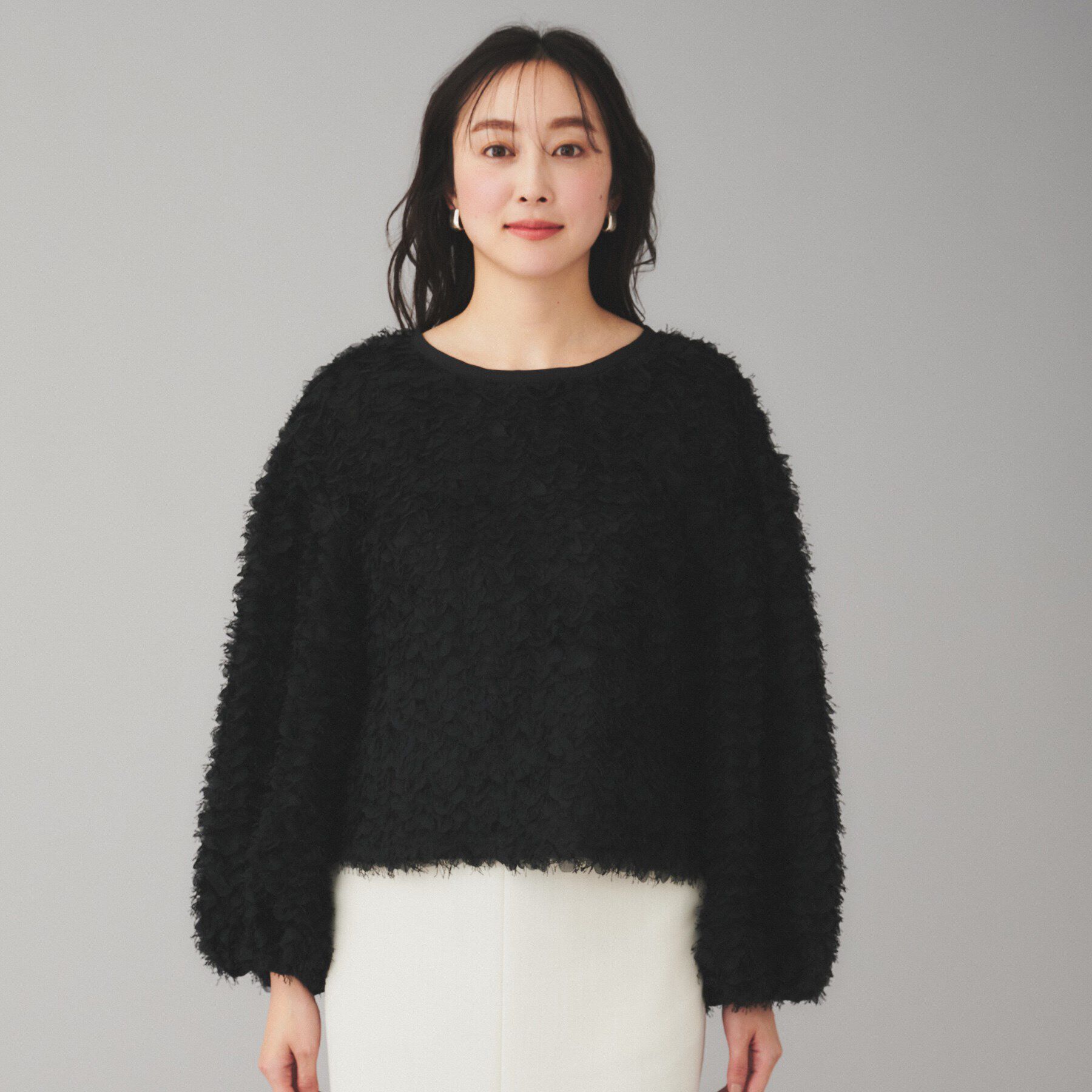 UNTITLED「【Mewl】ふわふわジャカードブラウス」|シャツ・ブラウス|