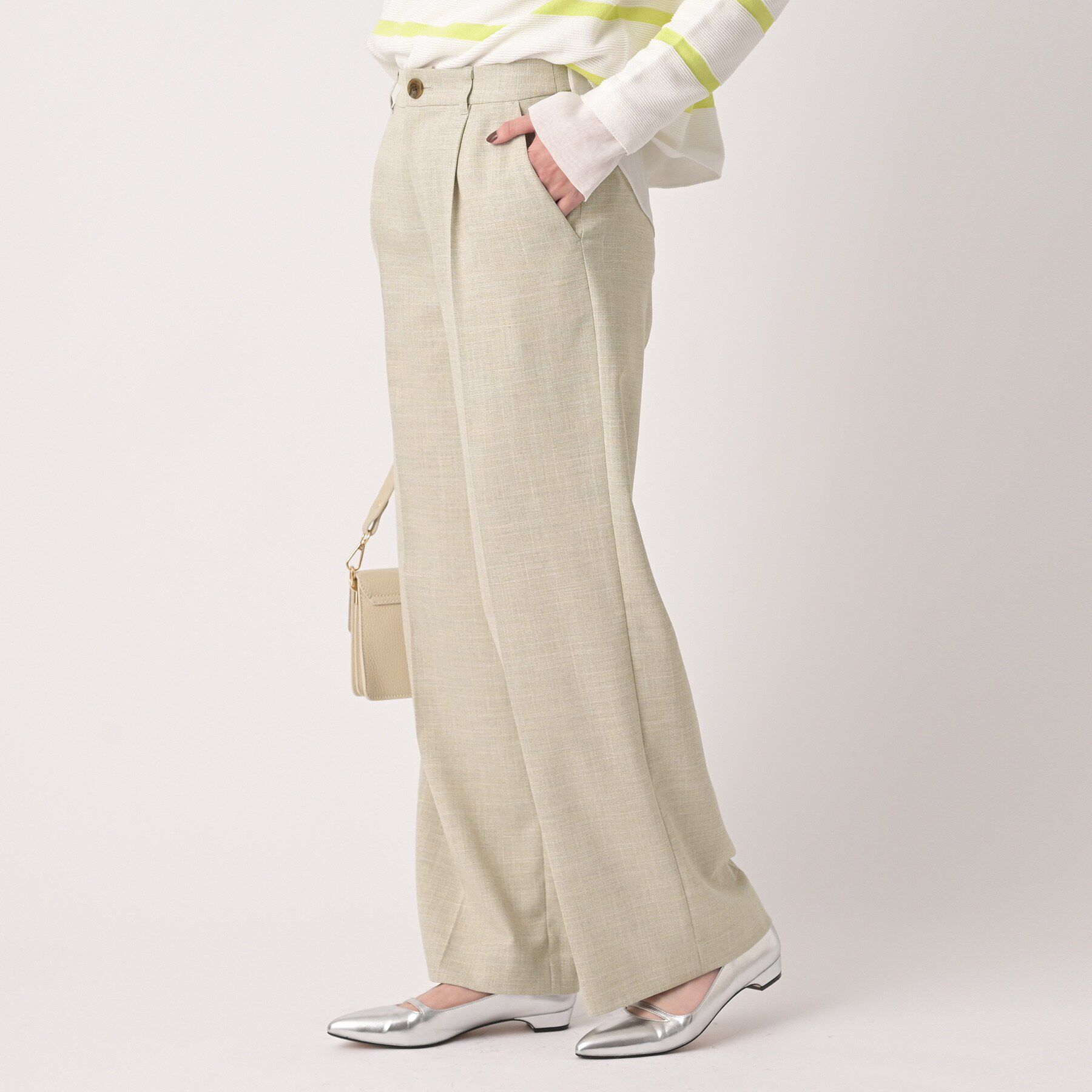 UNTITLED「シャンブレーワイドパンツ」|その他|