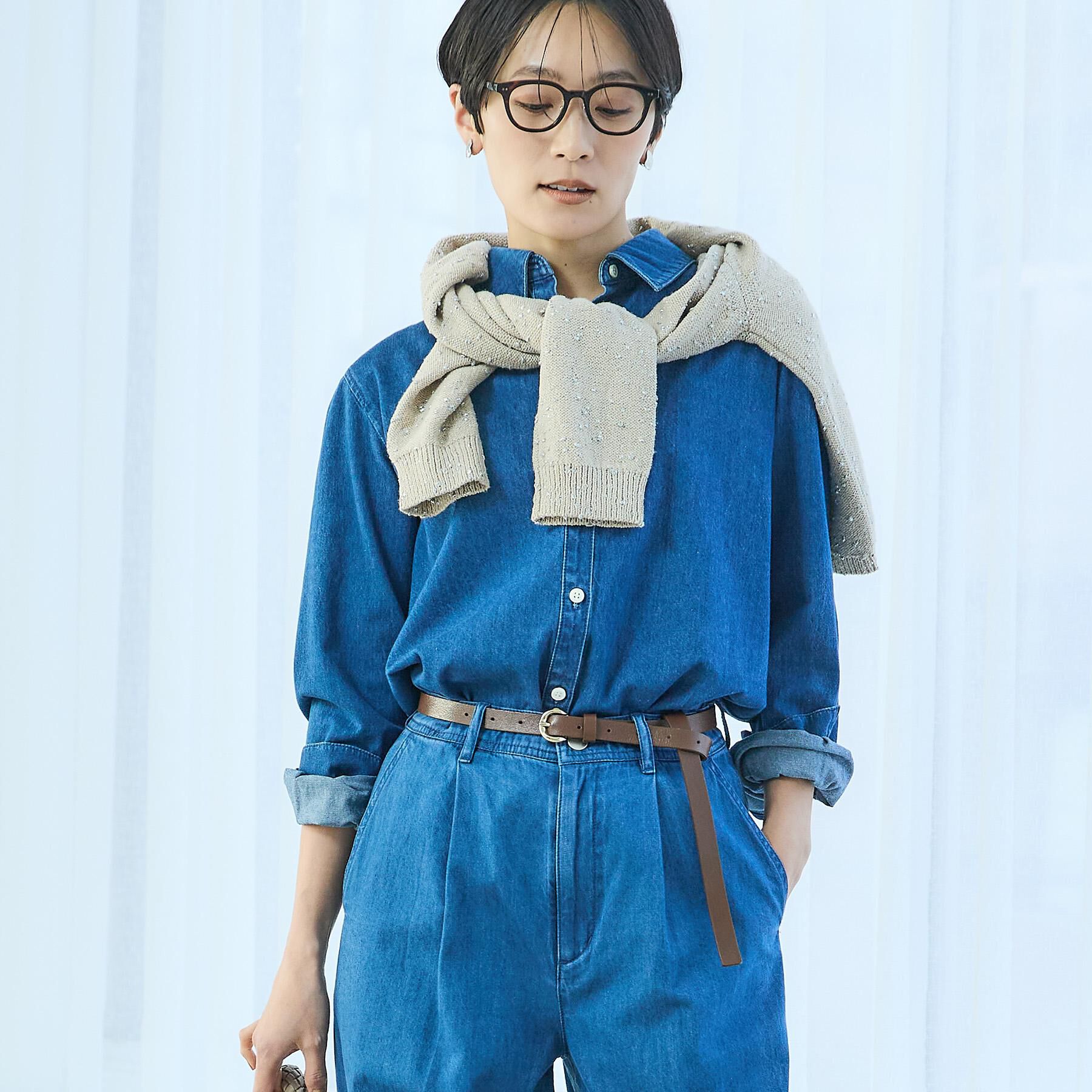 UNTITLED「ライトウェイトデニムブラウス」|シャツ・ブラウス|