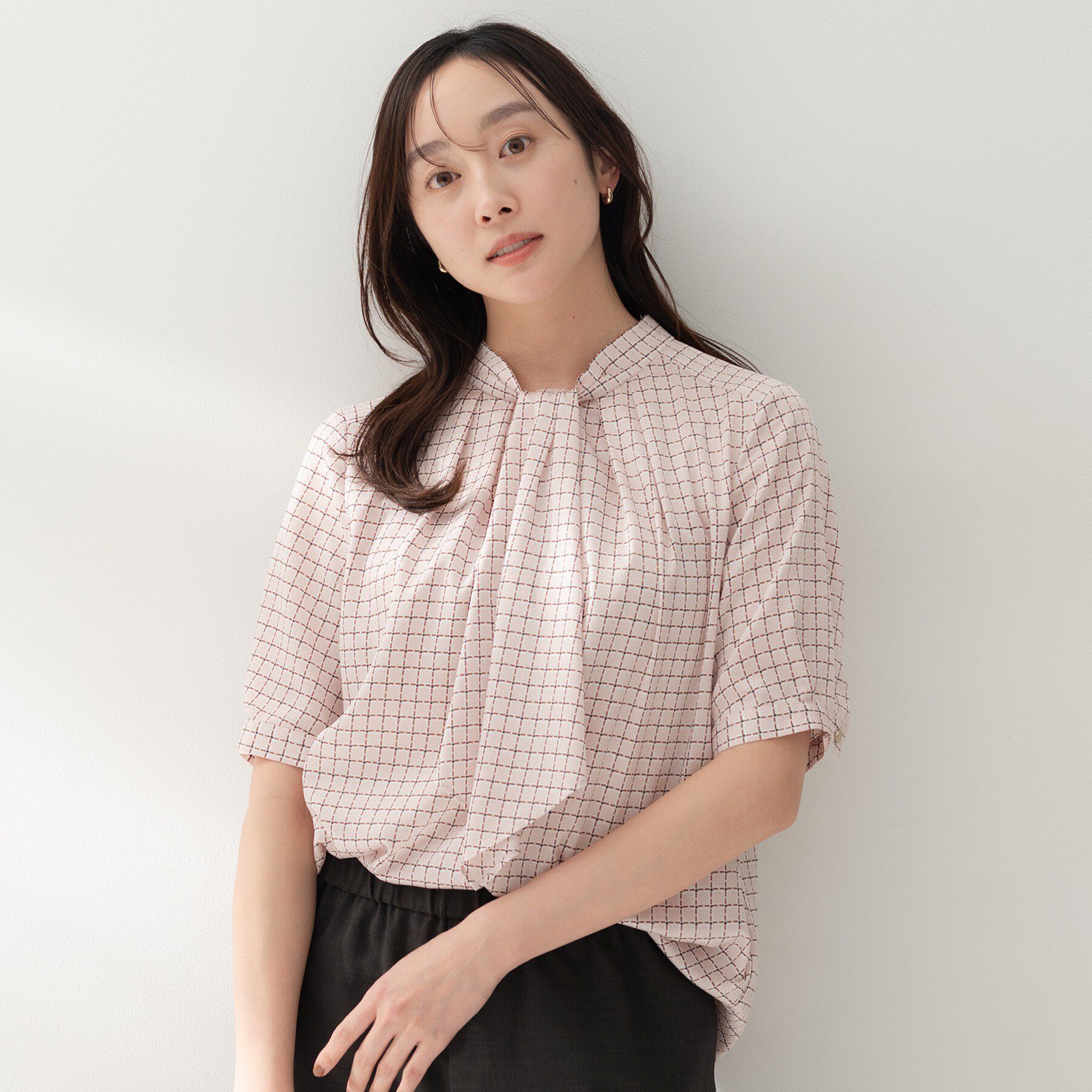 UNTITLED「ジオメボウタイブラウス」|シャツ・ブラウス|