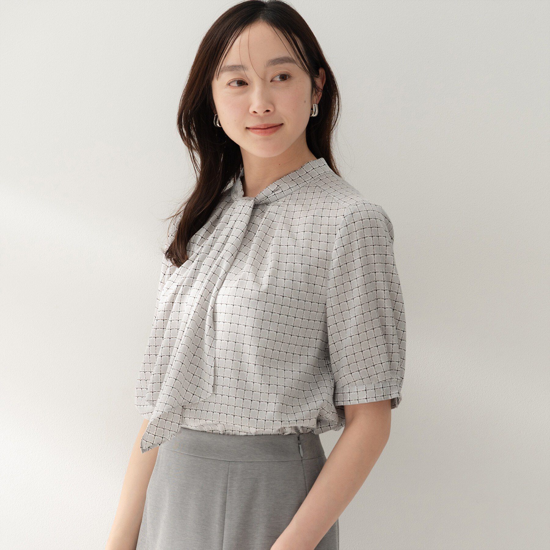 UNTITLED「ジオメボウタイブラウス」|シャツ・ブラウス|