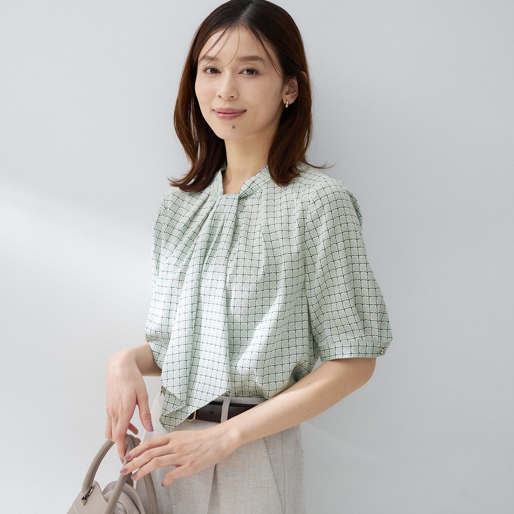 UNTITLED「ジオメボウタイブラウス」|シャツ・ブラウス|