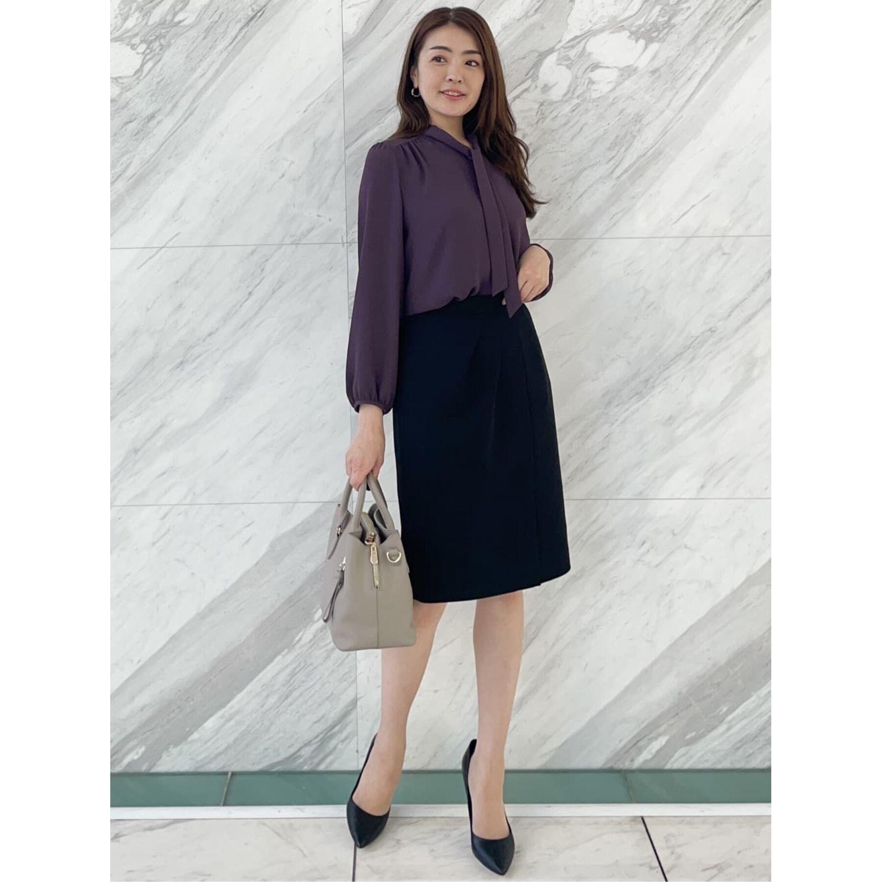 COUP DE CHANCE「【一枚着／ジャケットイン】女性らしい細ボウタイブラウス」|シャツ・ブラウス|