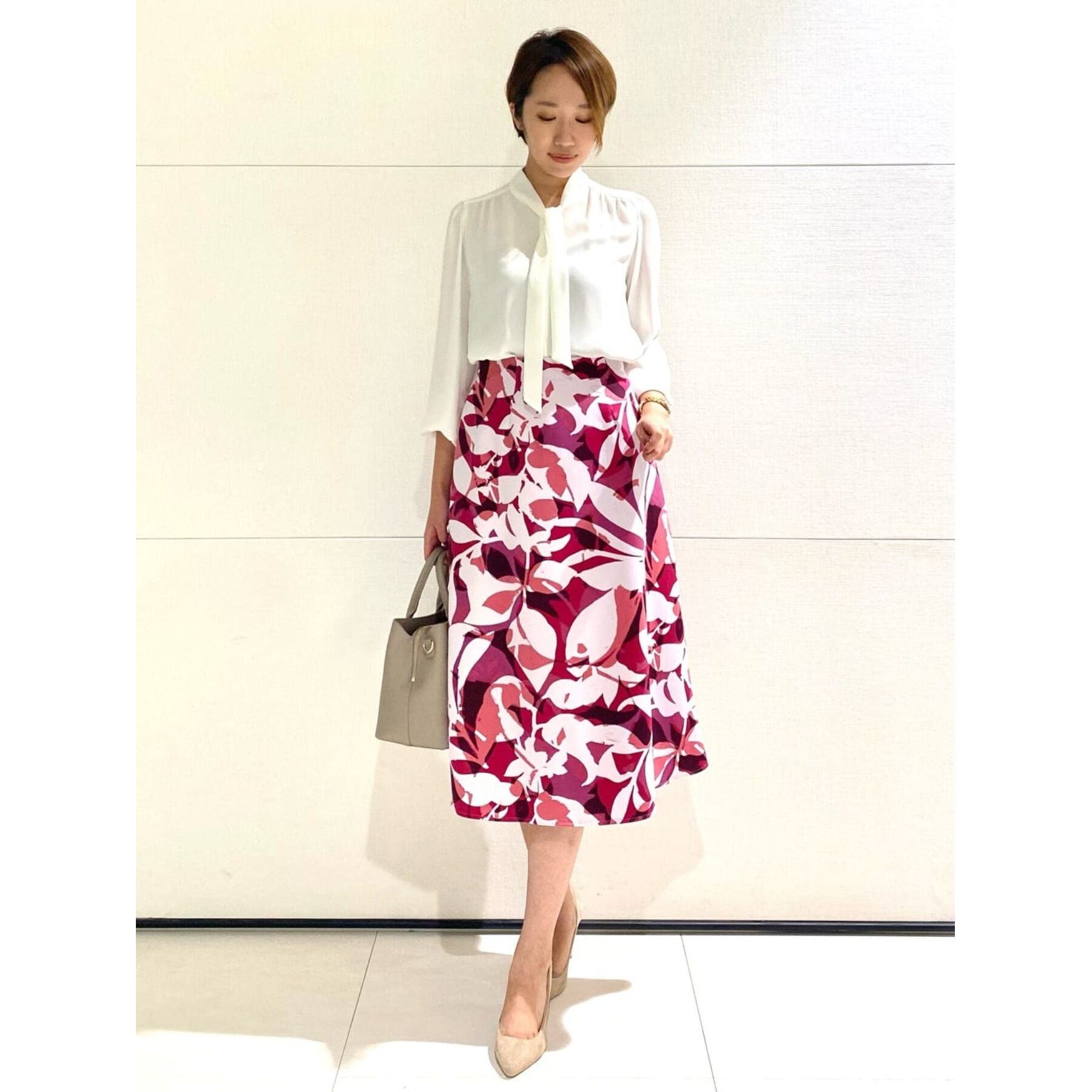 COUP DE CHANCE「【一枚着／ジャケットイン】女性らしい細ボウタイブラウス」|シャツ・ブラウス|