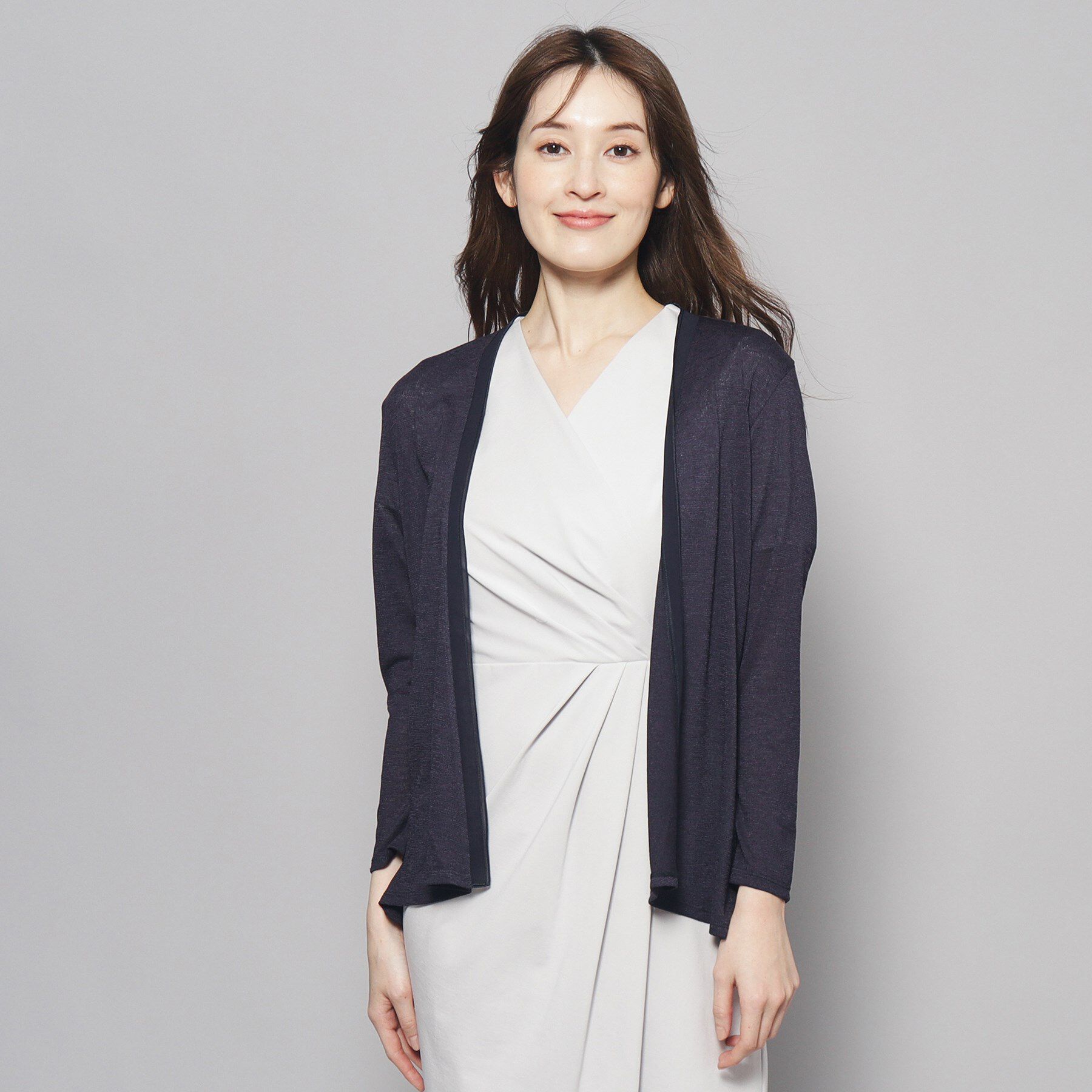 COUP DE CHANCE「【洗える】着流しカーディガン」|カーディガン|ネイビー(094)