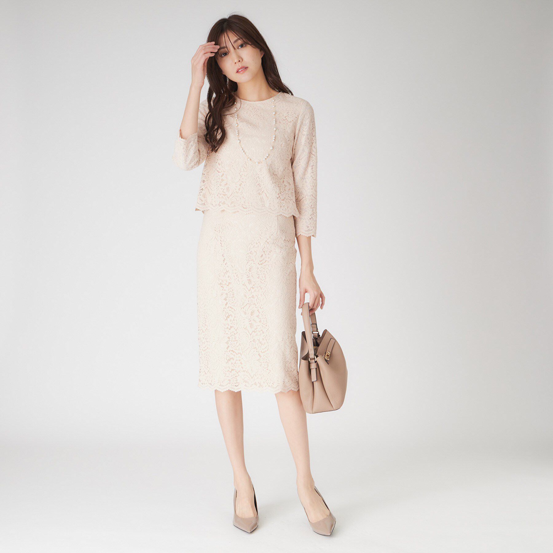 COUP DE CHANCE「【洗える】レースタイトスカート」|スカート|