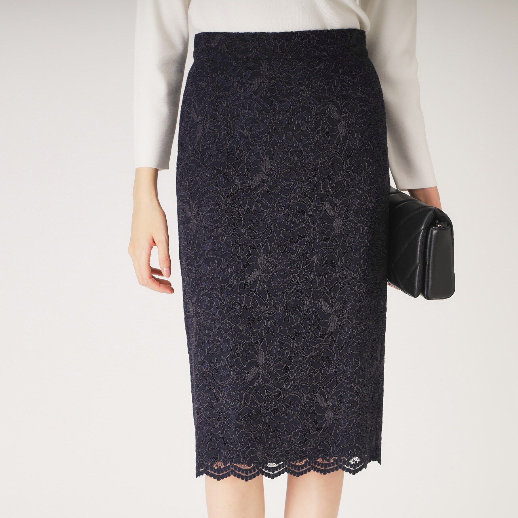 COUP DE CHANCE「【洗える】レースタイトスカート」|スカート|