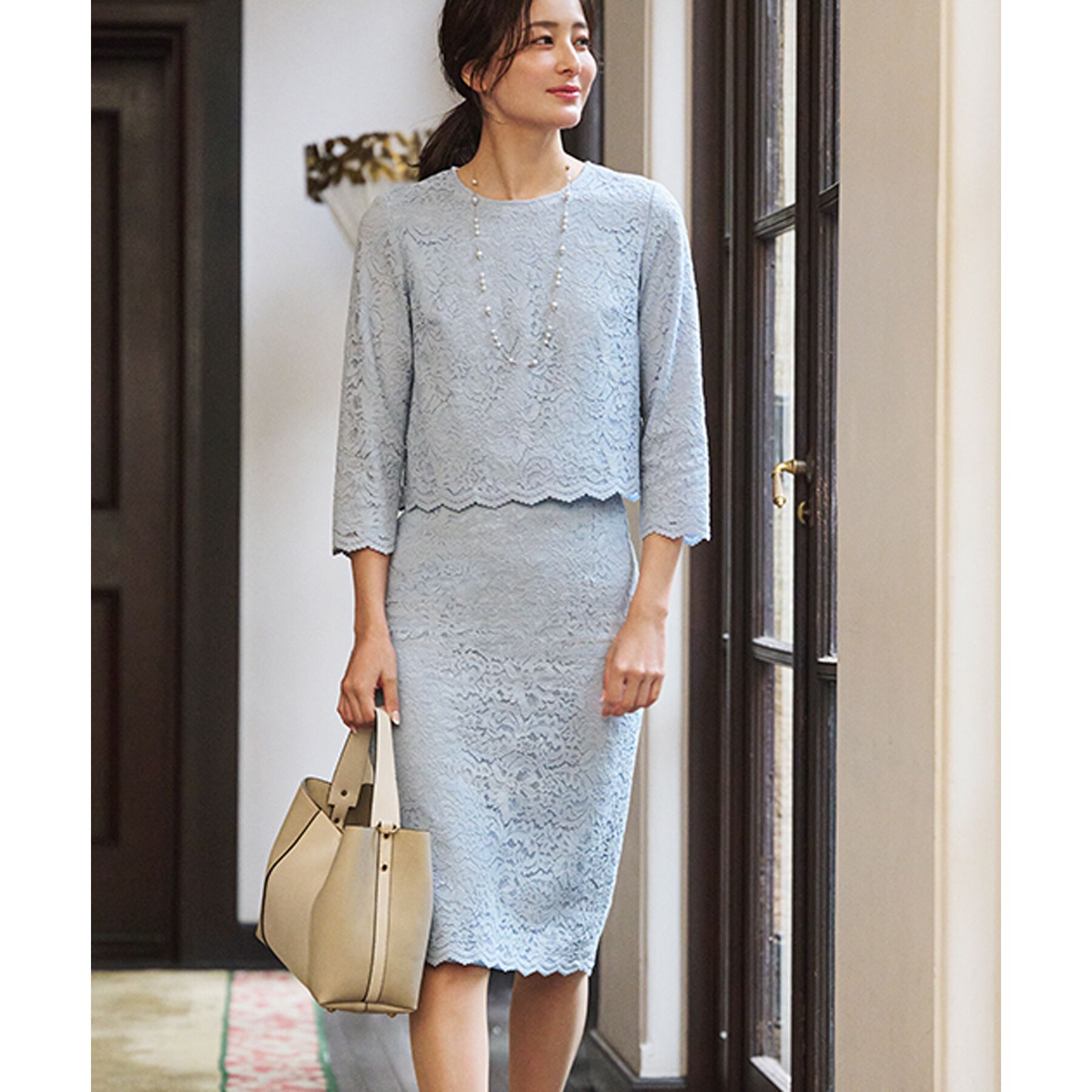 COUP DE CHANCE「【洗える】レースブラウス」|シャツ・ブラウス|