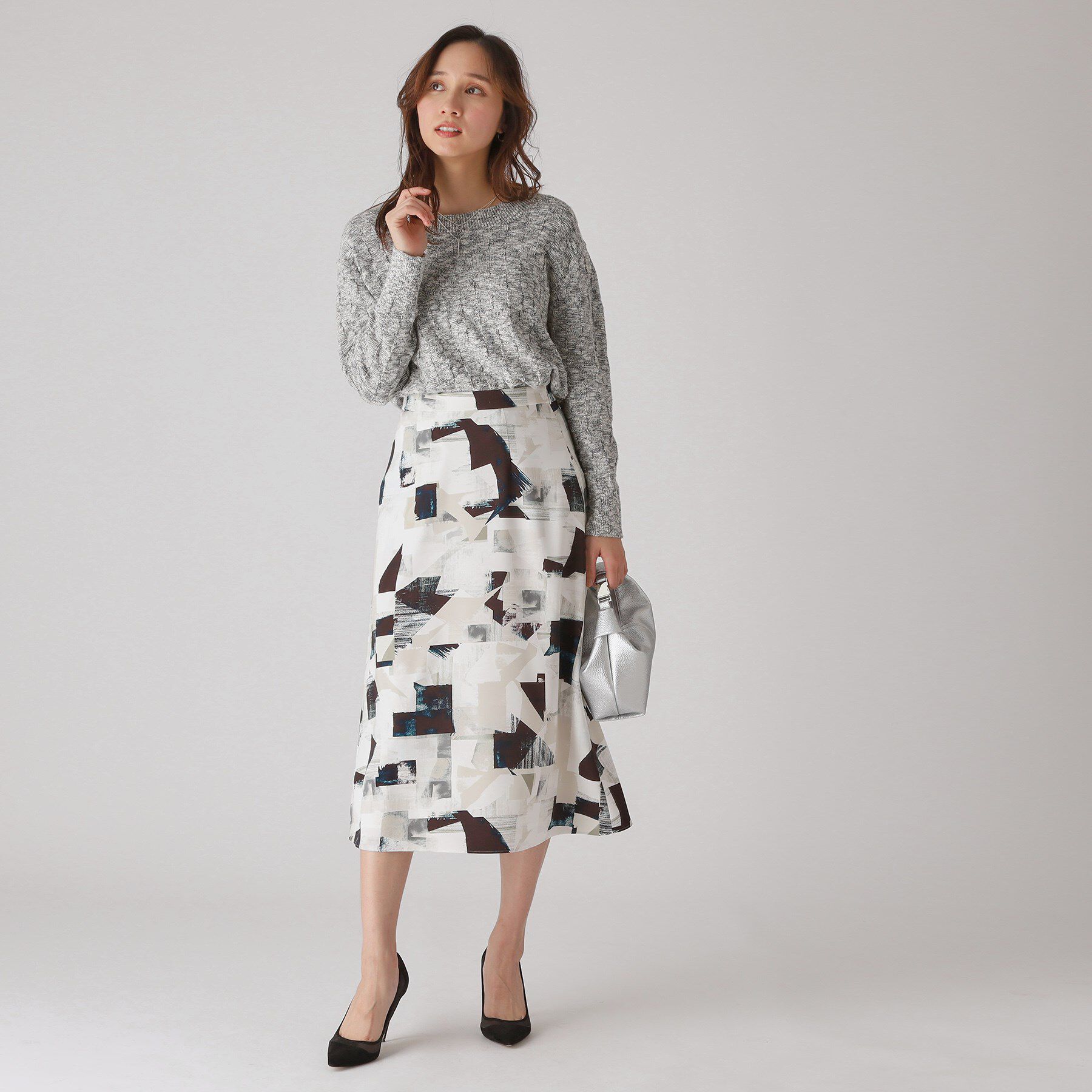 COUP DE CHANCE「【洗える】前後2WAYロング丈ニットトップス」|ニット・セーター|