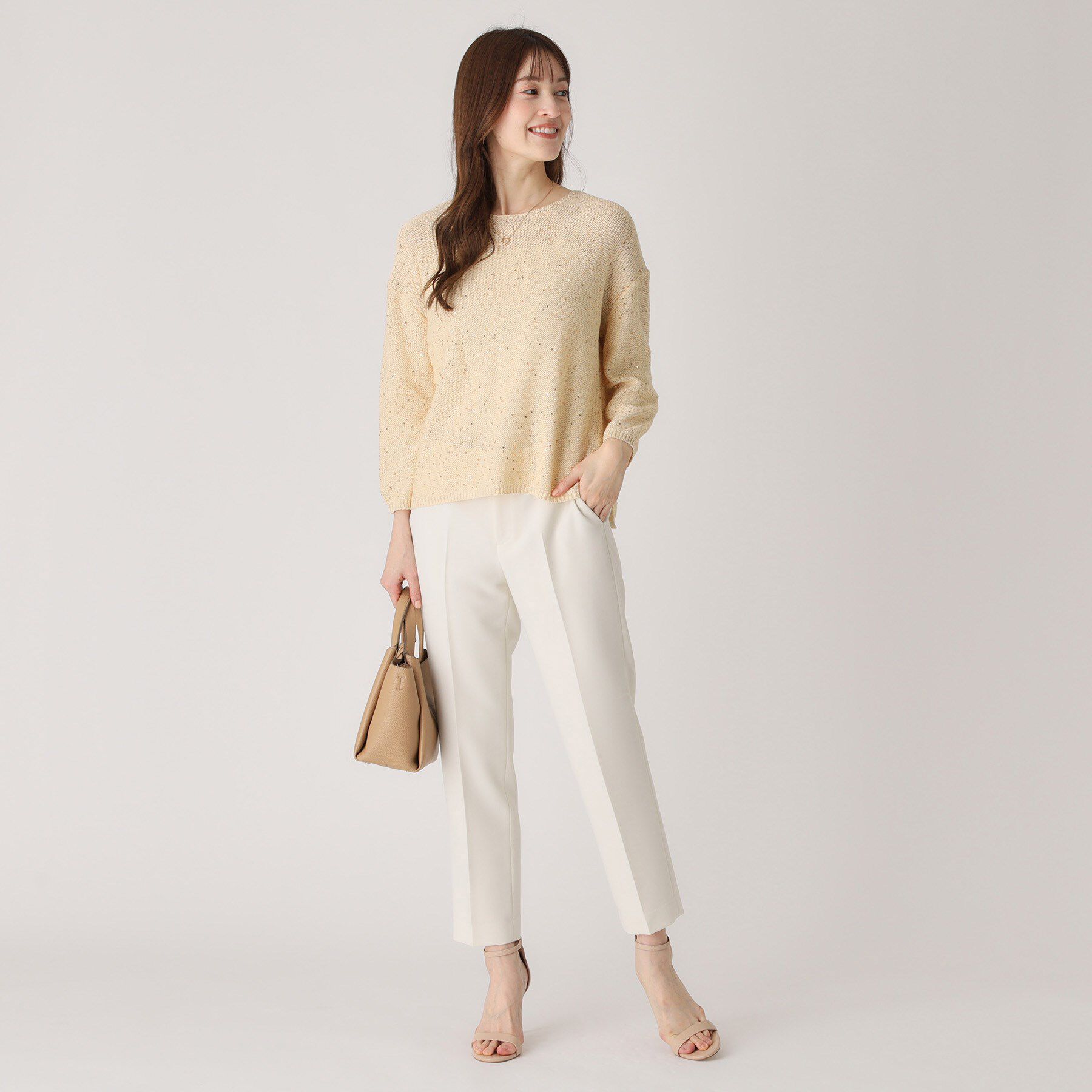 COUP DE CHANCE「【洗える】スパンコールニット」|ニット・セーター|