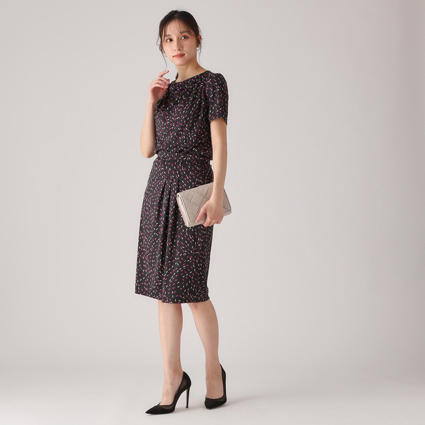 COUP DE CHANCE「【洗える／日本製】ジオメトリック柄タイトスカート」|スカート|