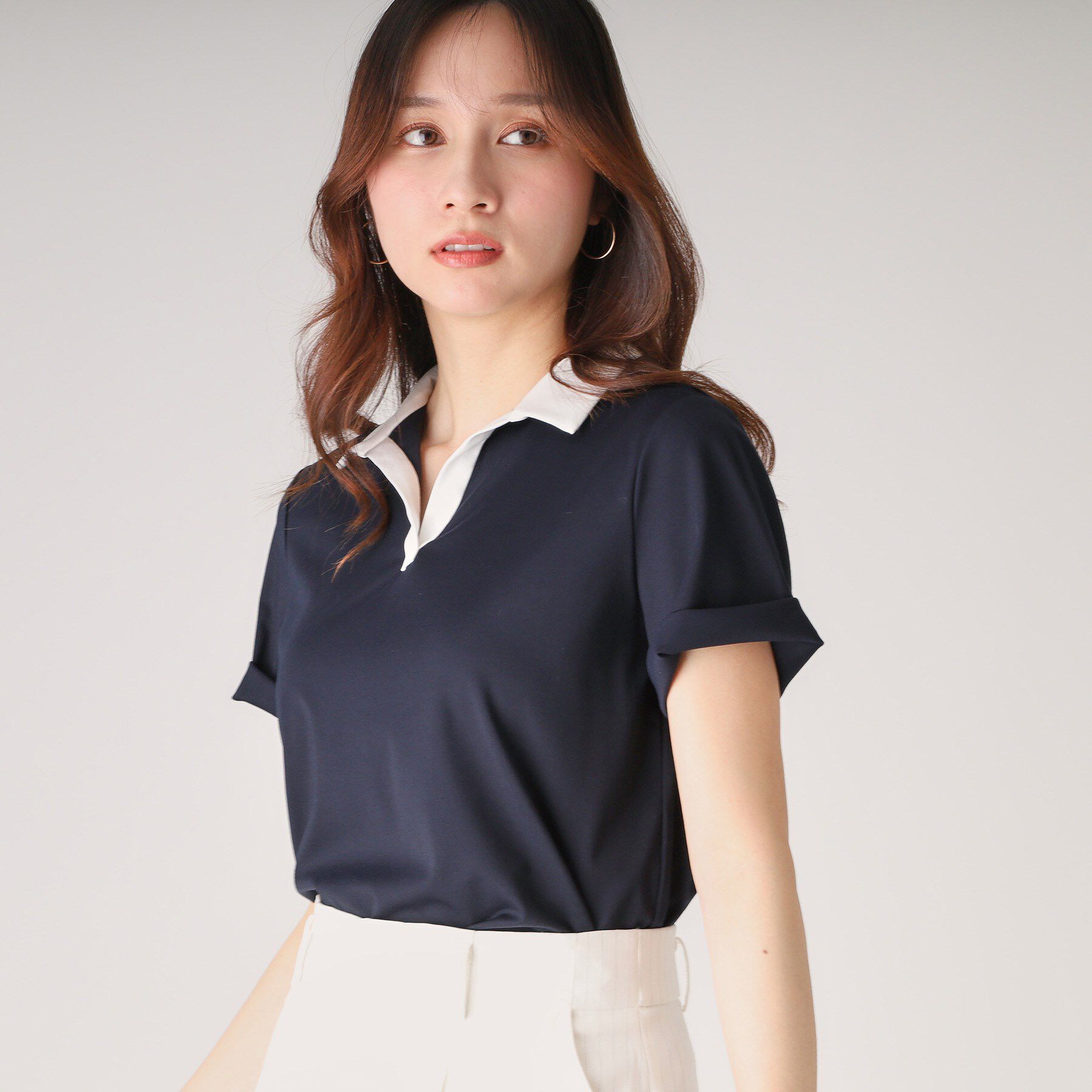 COUP DE CHANCE「【洗える／日本製】スキッパーカットソー」|Tシャツ・カットソー|