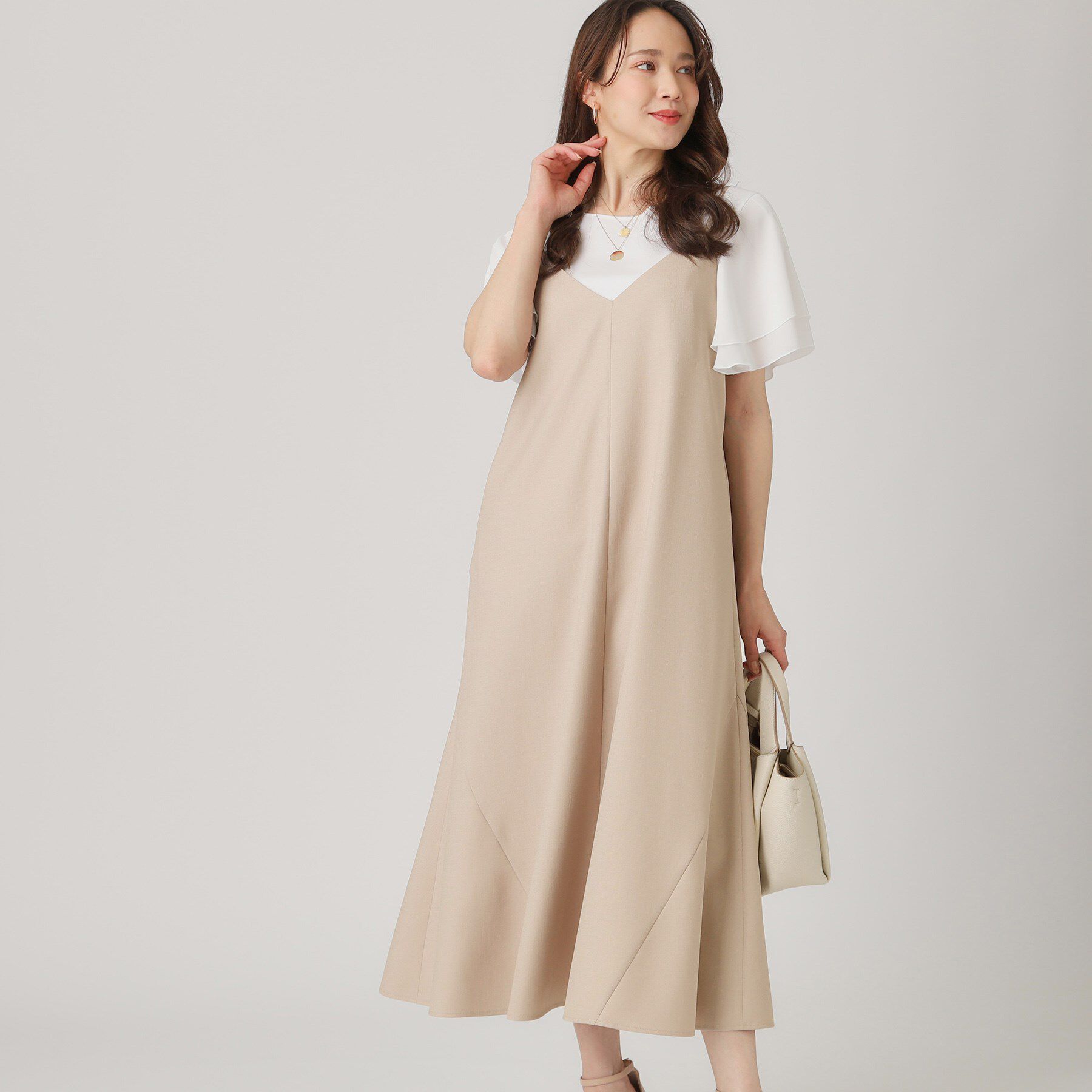 COUP DE CHANCE「【洗える／日本製】キャミソールワンピース」|ワンピース|ベージュ(052)