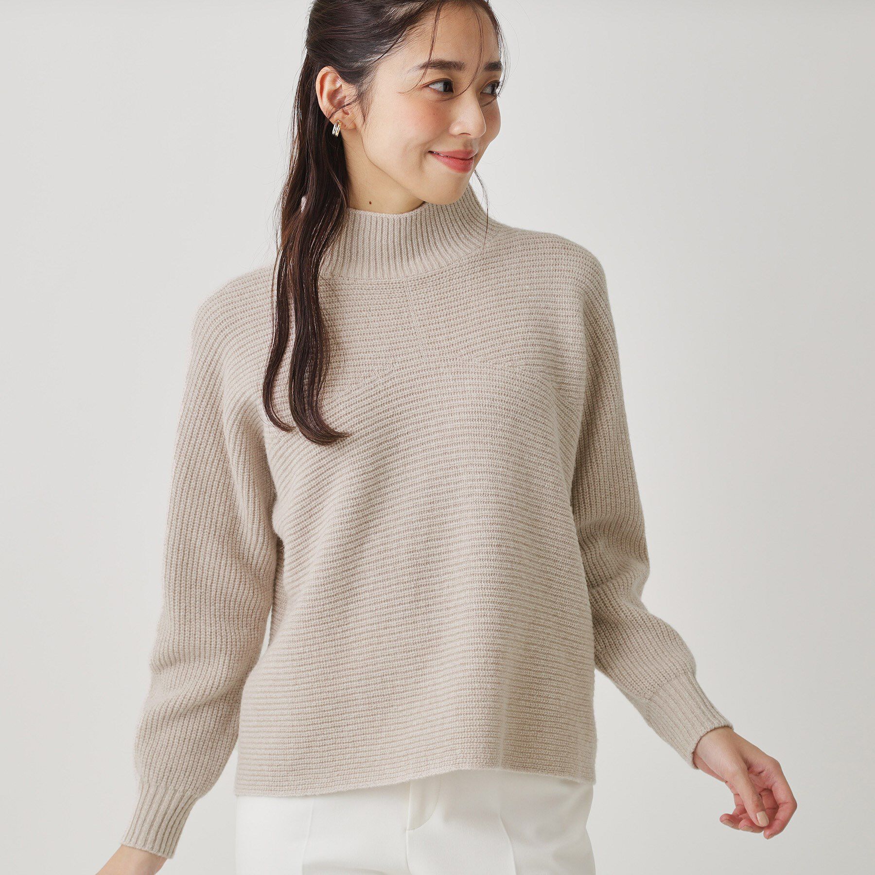 COUP DE CHANCE「【手洗い可／日本製／温かく軽い】ミドルゲージニットトップス」|ニット・セーター|