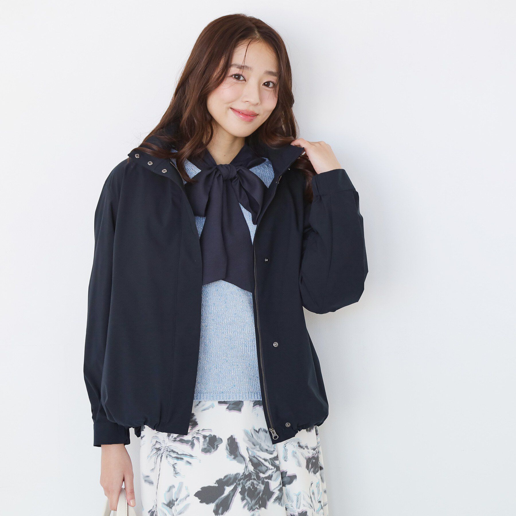 COUP DE CHANCE「【手洗い可／裏地なし／袖プッシュアップ可／フード取外し可】マウンテンパーカー」|ブルゾン・スタジャン|ネイビー(094)