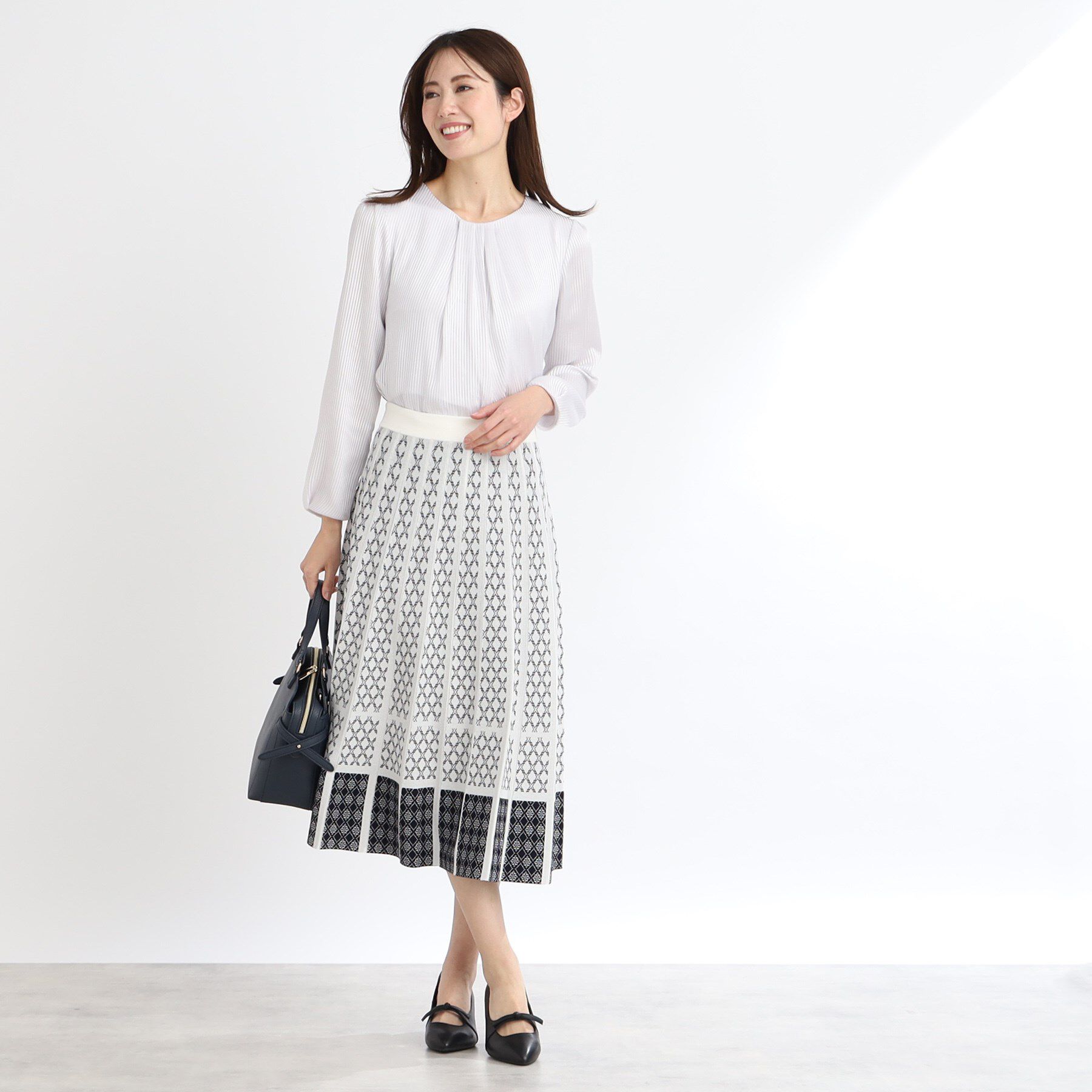 Reflect「【WEB限定カラーあり／ウエスト紐調節／セットアップ可】ジャカードスカート」|スカート|