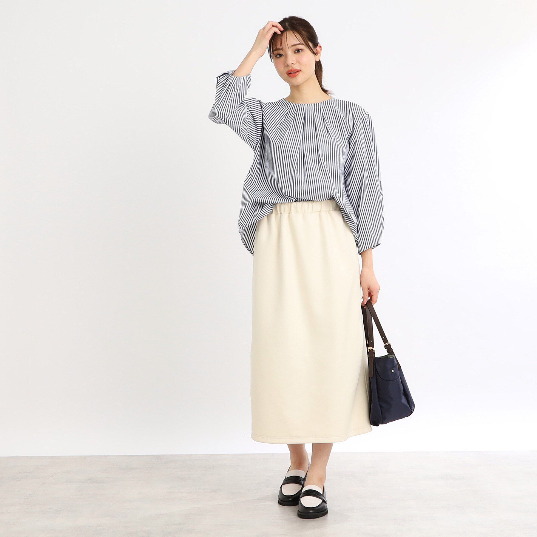 Reflect「【夏SALE／E‐QUALITY／手洗い可】タックディティールブラウス」|シャツ・ブラウス|