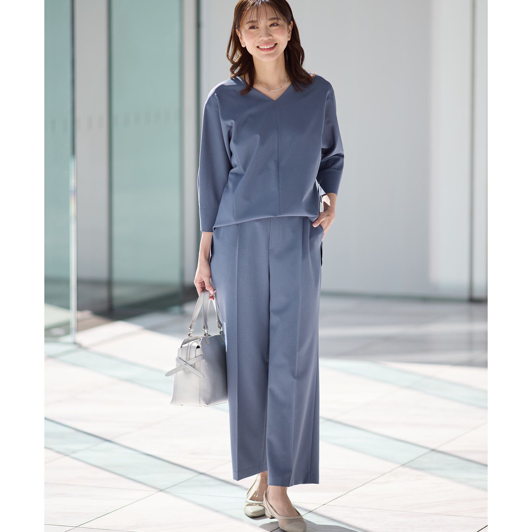 Reflect「【マシンウォッシュ可／セットアップ可能】ストレートシルエットパンツ」|その他|