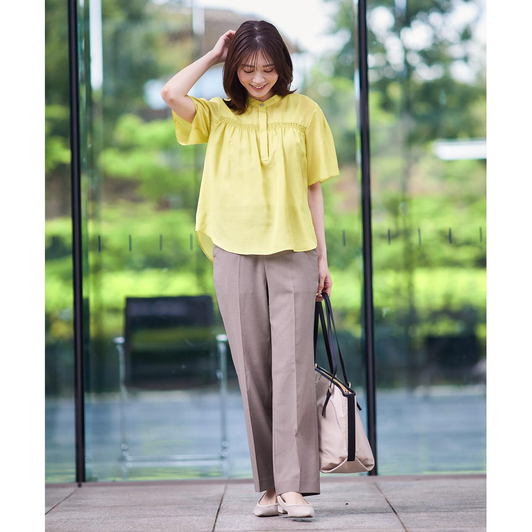 Reflect「【マシンウォッシュ可】リネンライクフレアパンツ」|その他|