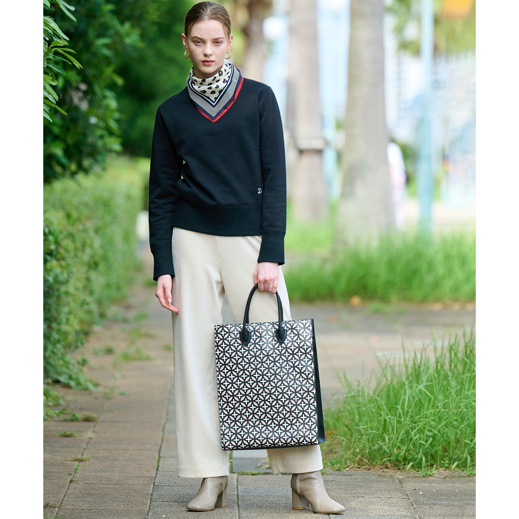 DRESSTERIOR「レオパードシルクスカーフ」|バンダナ・スカーフ|