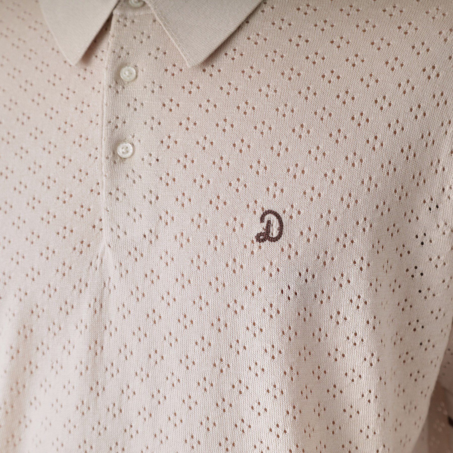 DRESSTERIOR「レースジャカード ニットポロ」|ポロシャツ|