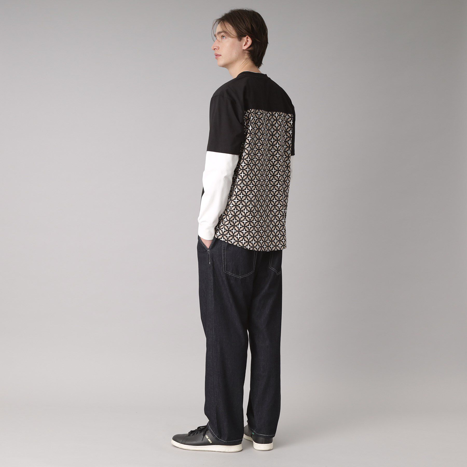 DRESSTERIOR「【接触冷感/UVカット】BACK BREEZE TECH バックオーバーラップサークルレイヤードロン」|Tシャツ・カットソー|