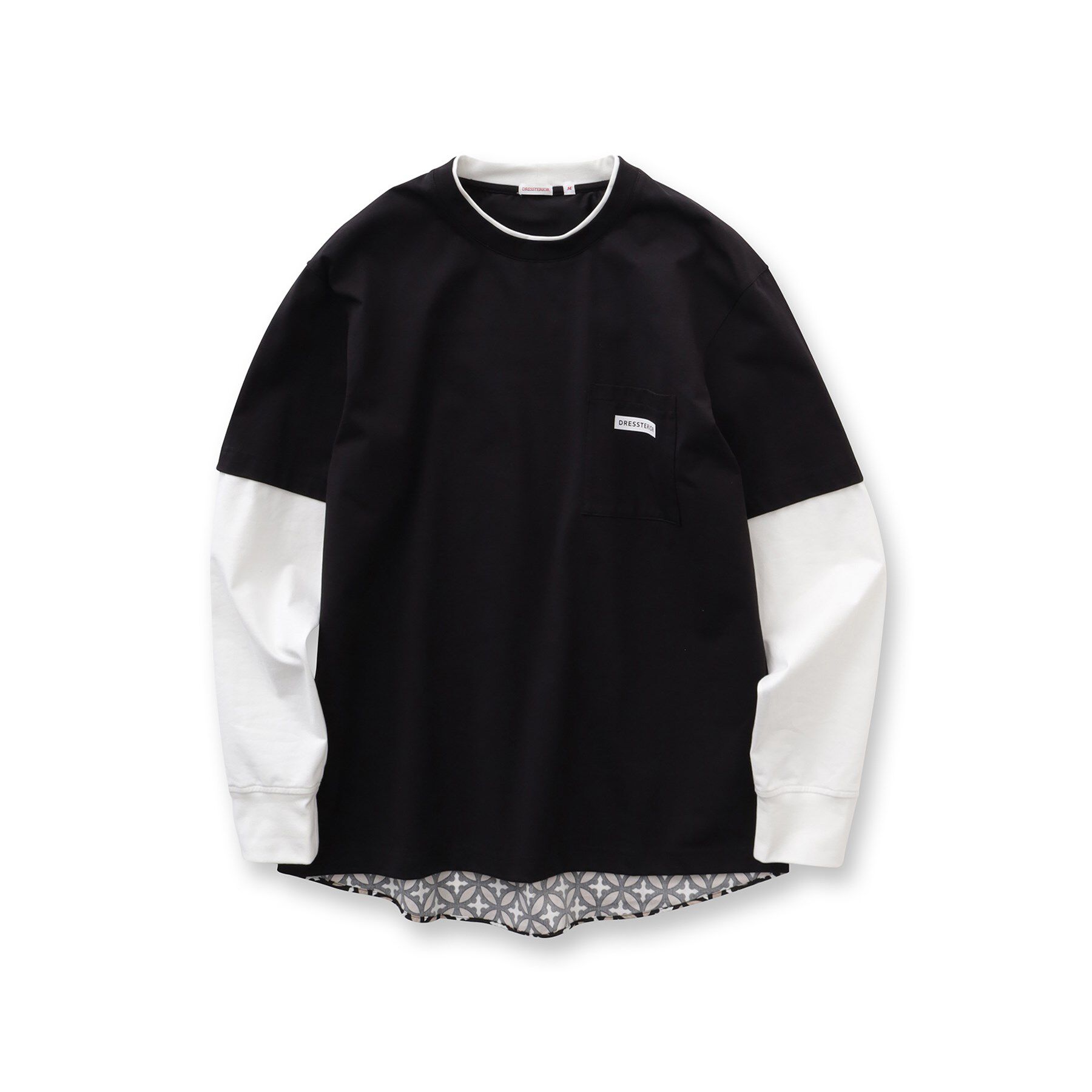 DRESSTERIOR「【接触冷感/UVカット】BACK BREEZE TECH バックオーバーラップサークルレイヤードロン」|Tシャツ・カットソー|