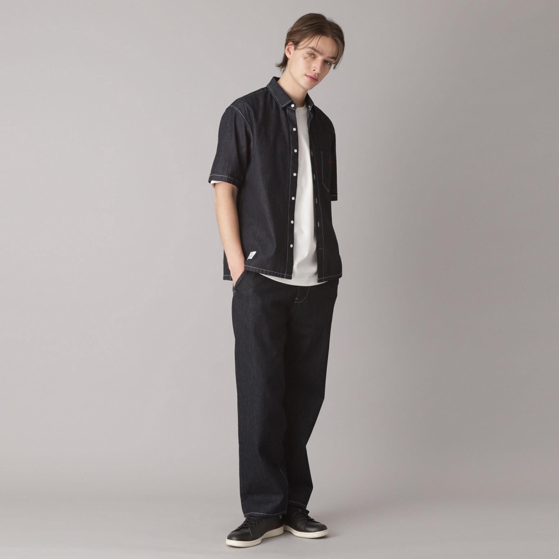 DRESSTERIOR「【セットアップ可】ライトデニム ハーフスリーブシャツ」|シャツ・ブラウス|