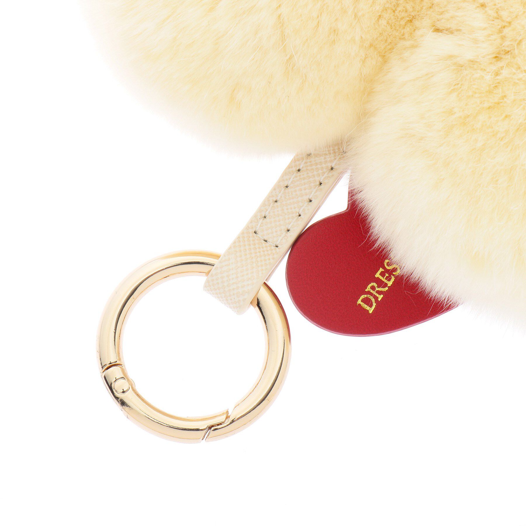 DRESSTERIOR「ラビットファーハートチャーム」|キーケース|