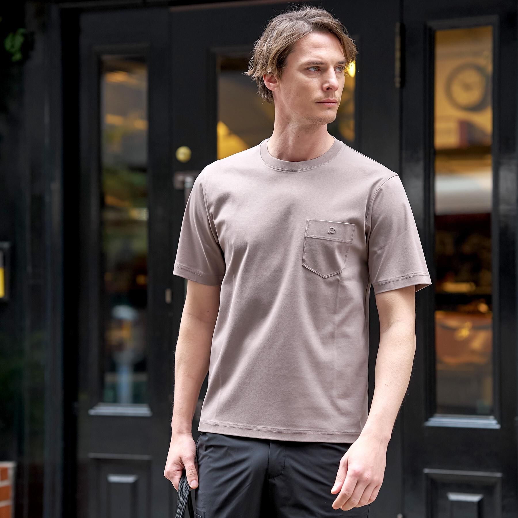 DRESSTERIOR「【接触冷感／抗菌防臭／消臭】ICE CLEAR COTTON ポケットTシャツ」|Tシャツ・カットソー|