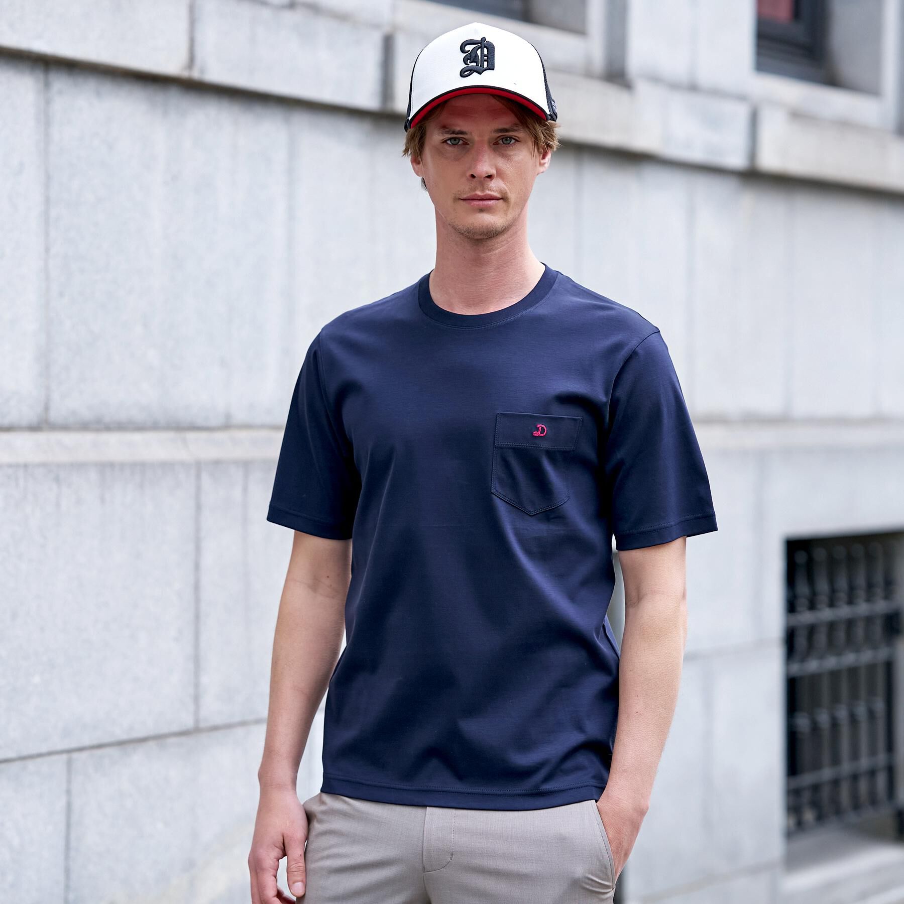 DRESSTERIOR「【接触冷感／抗菌防臭／消臭】ICE CLEAR COTTON ポケットTシャツ」|Tシャツ・カットソー|