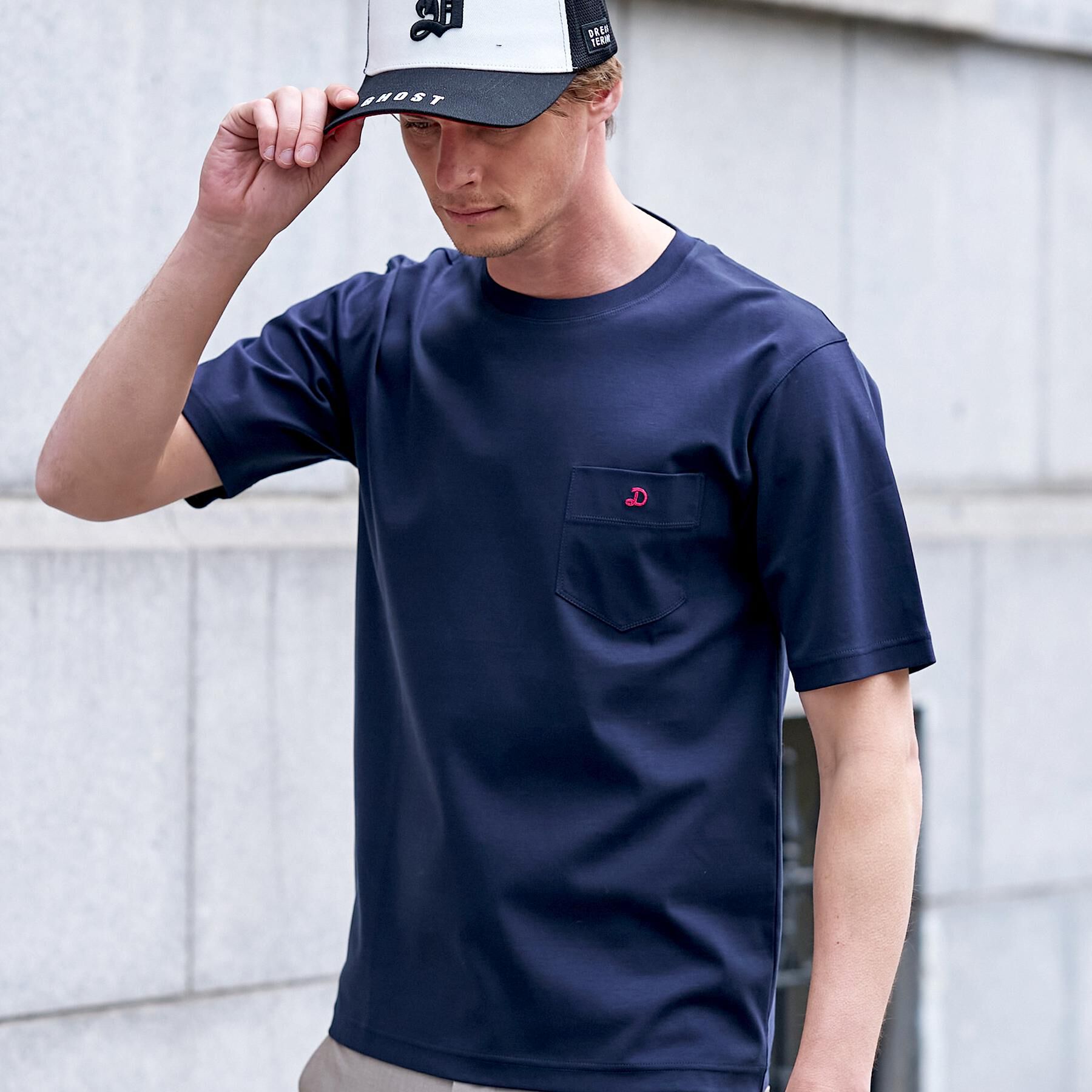 DRESSTERIOR「【接触冷感／抗菌防臭／消臭】ICE CLEAR COTTON ポケットTシャツ」|Tシャツ・カットソー|