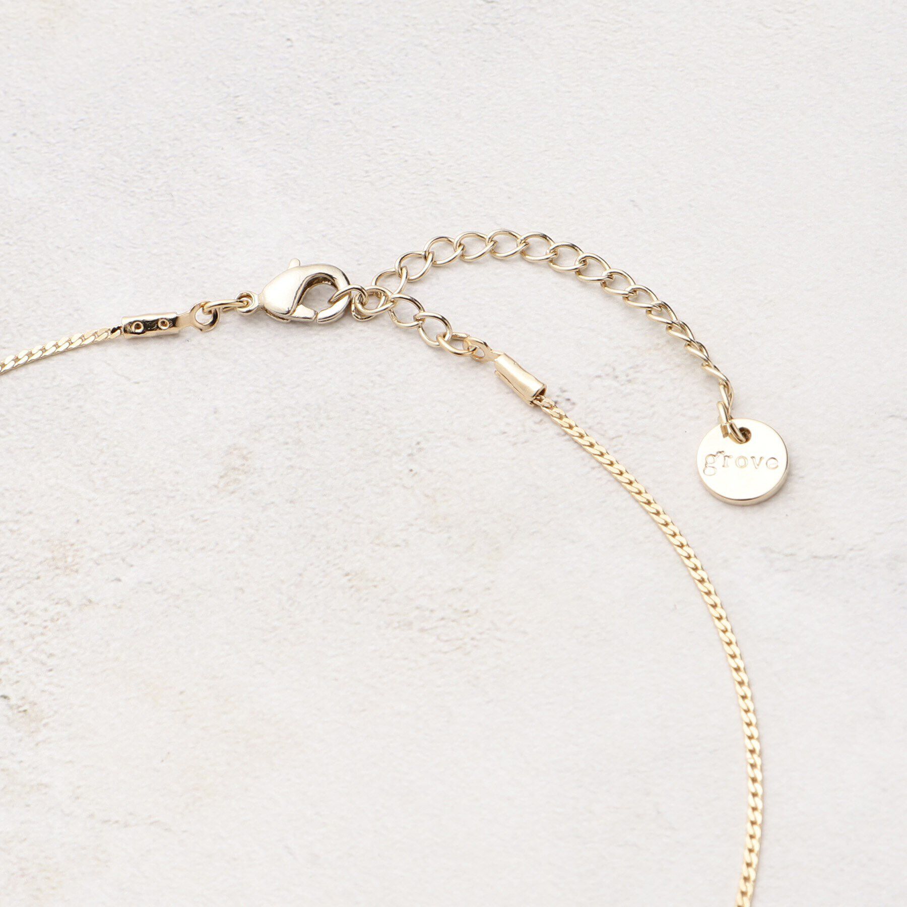 grove「淡水パールY字ショートネックレス」|ネックレス|