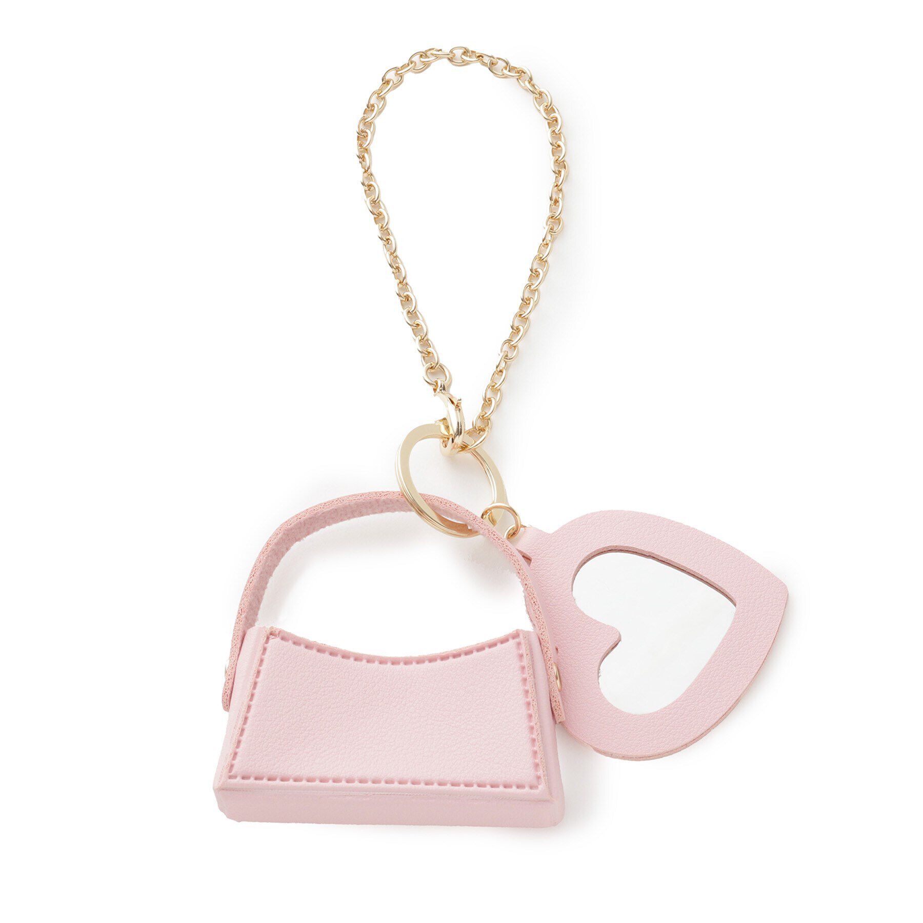 grove「ミニマムバッグハートミラーチャーム」|キーケース|ピンク(071)