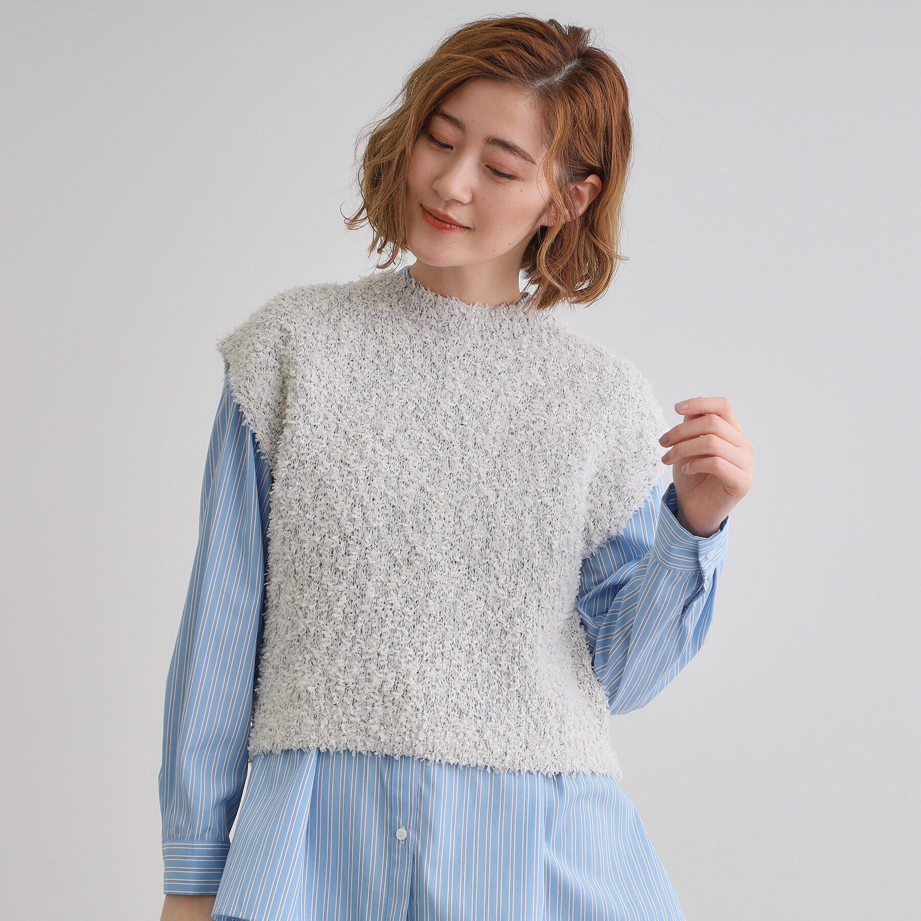 grove「ラメリリーニットベスト」|ベスト・ジレ|