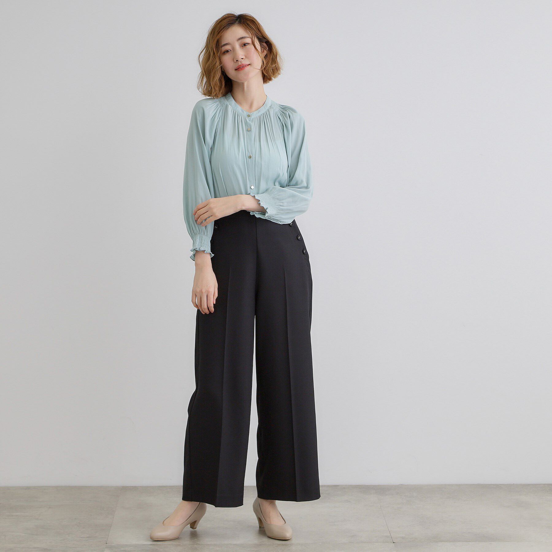 grove「【デイリーから特別な日まで】華やかさを纏うヴィンテージサテンブラウス」|シャツ・ブラウス|