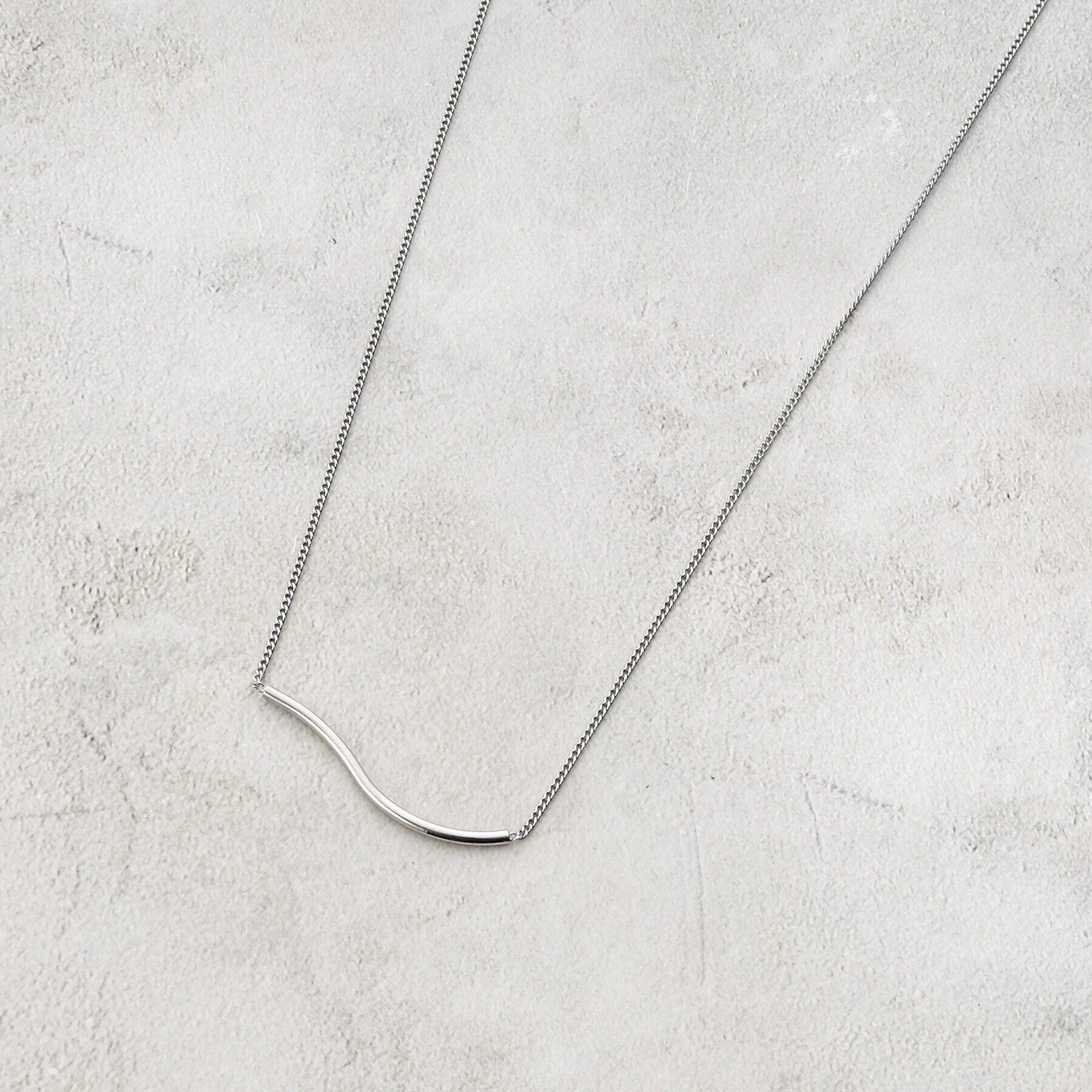 grove「【ステンレス】ニュアンスメタルバーネックレス」|ネックレス|