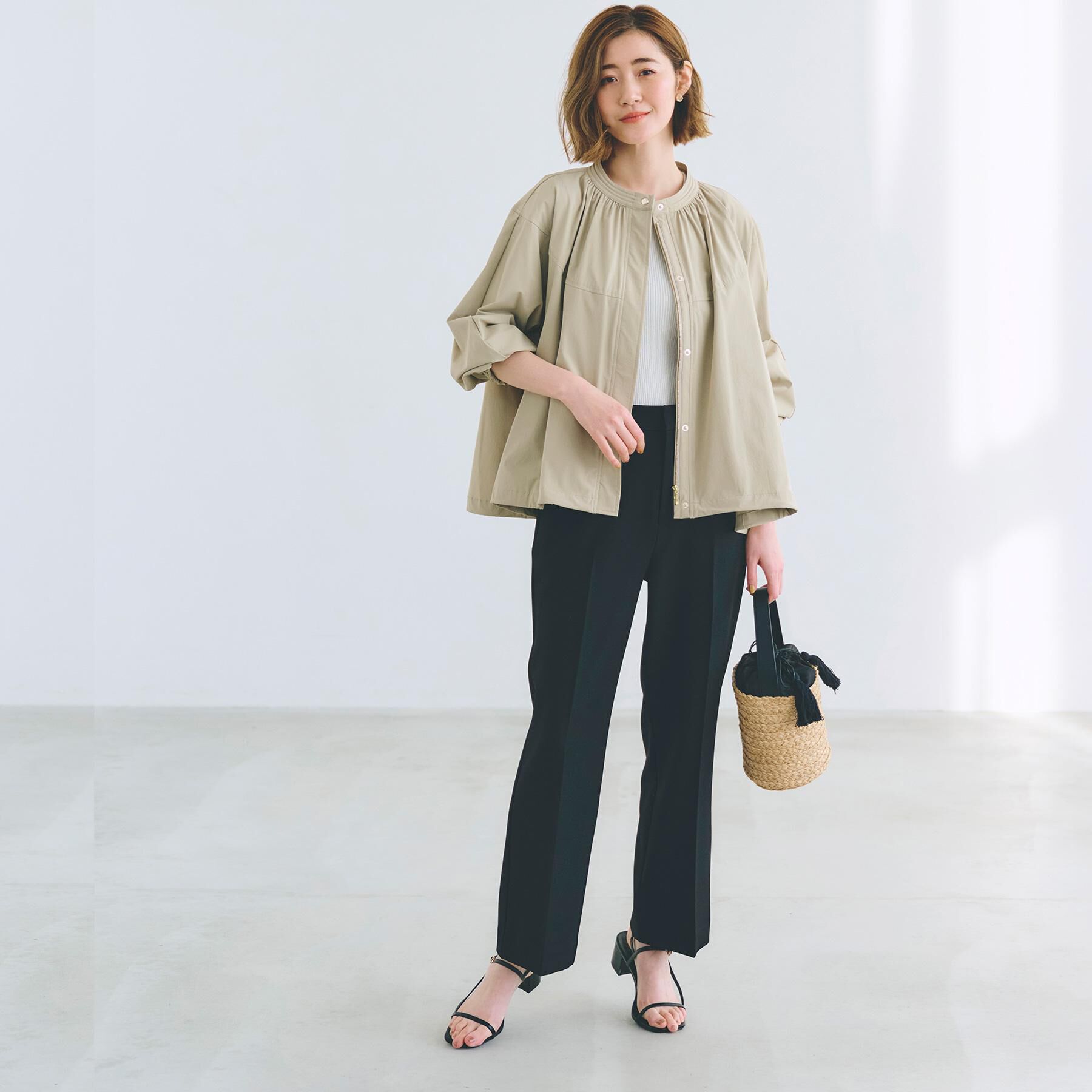 grove「【撥水・洗える】テントラインブルゾン」|ブルゾン・スタジャン|