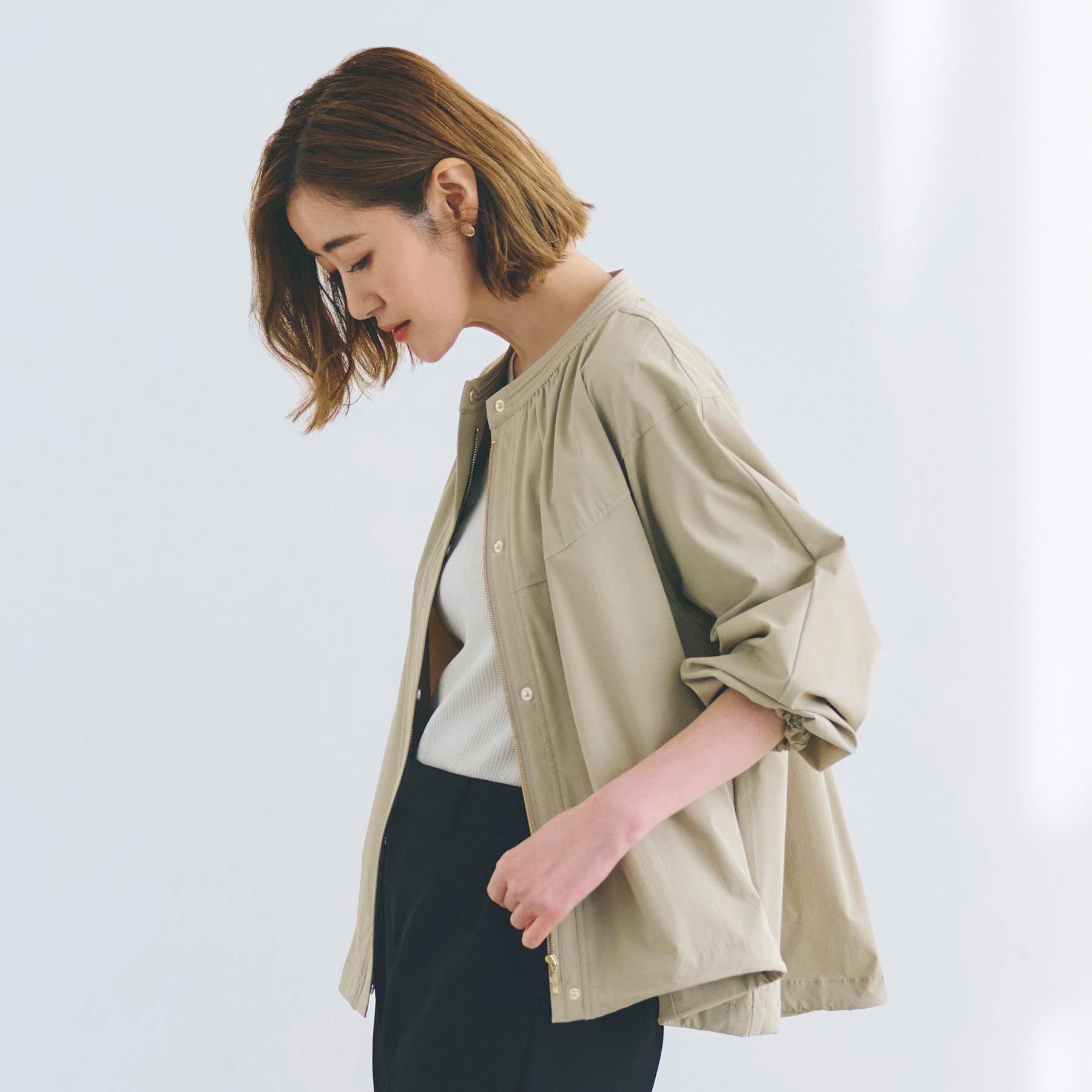 grove「【撥水・洗える】テントラインブルゾン」|ブルゾン・スタジャン|ライトベージュ(05