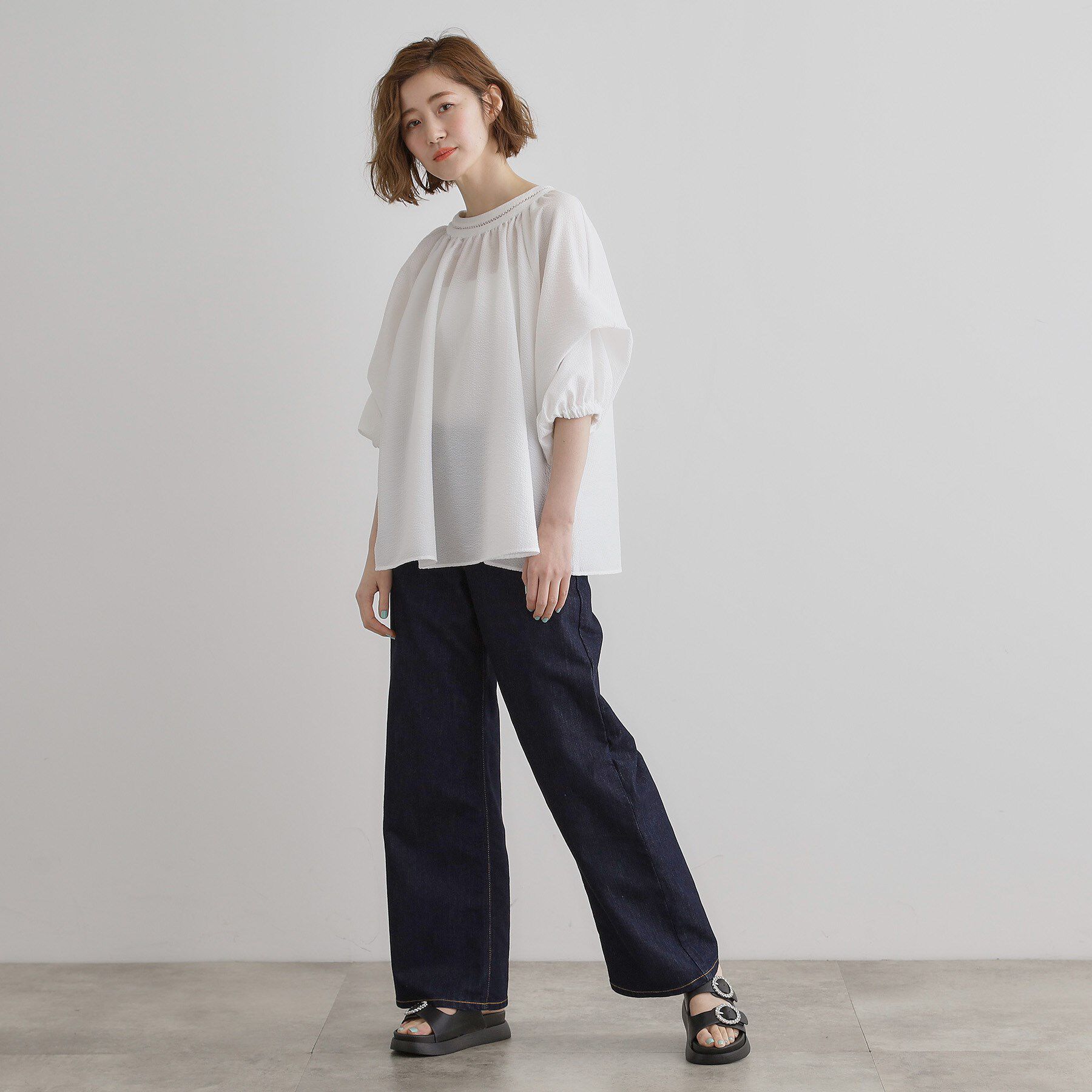 grove「【キラキラビジューがポイント】厚底ダブルビジューバックルサンダル」|サンダル|